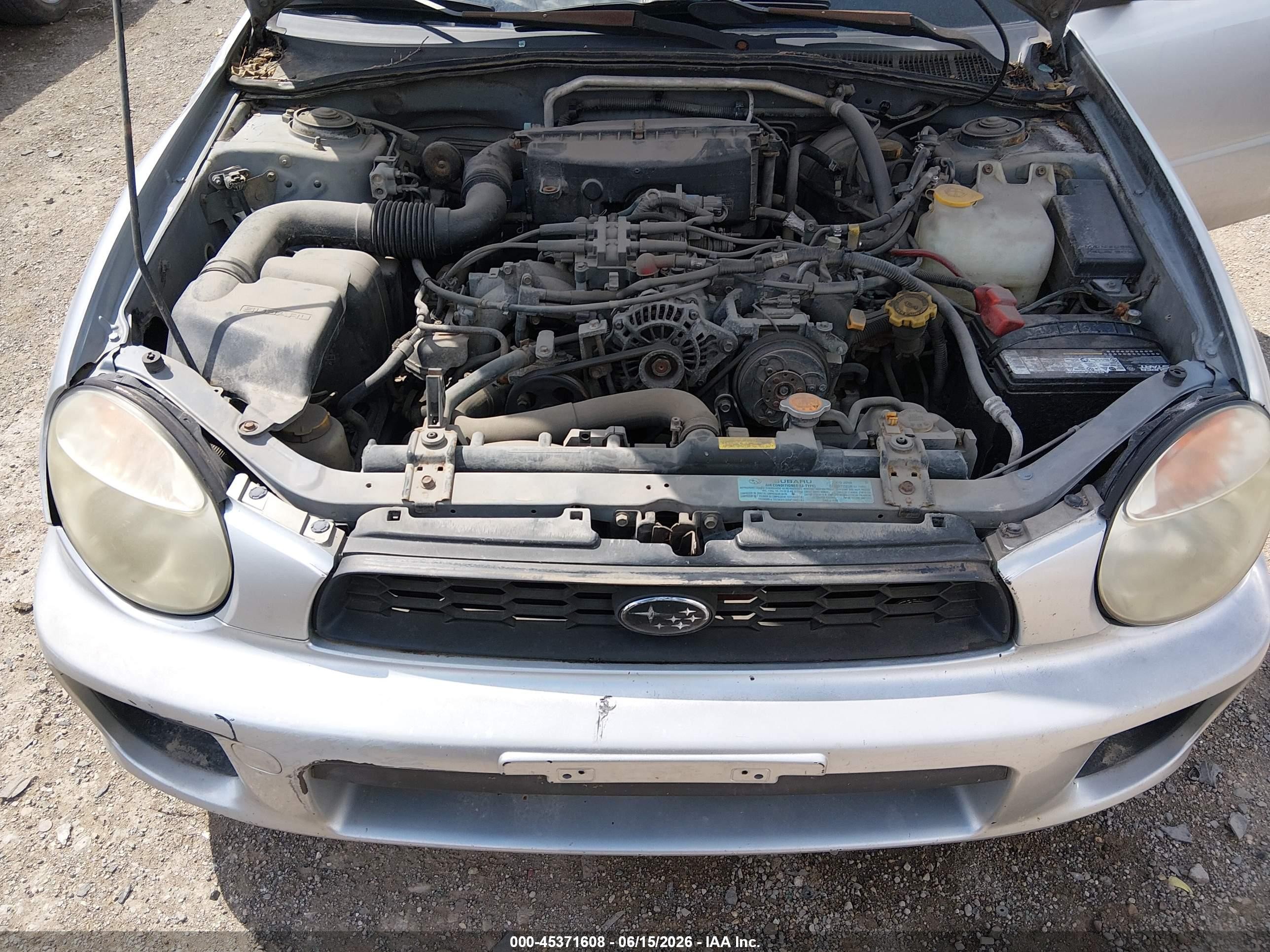 2002 Subaru Impreza 2.5rs Серебряный vin: JF1GD67522G520174