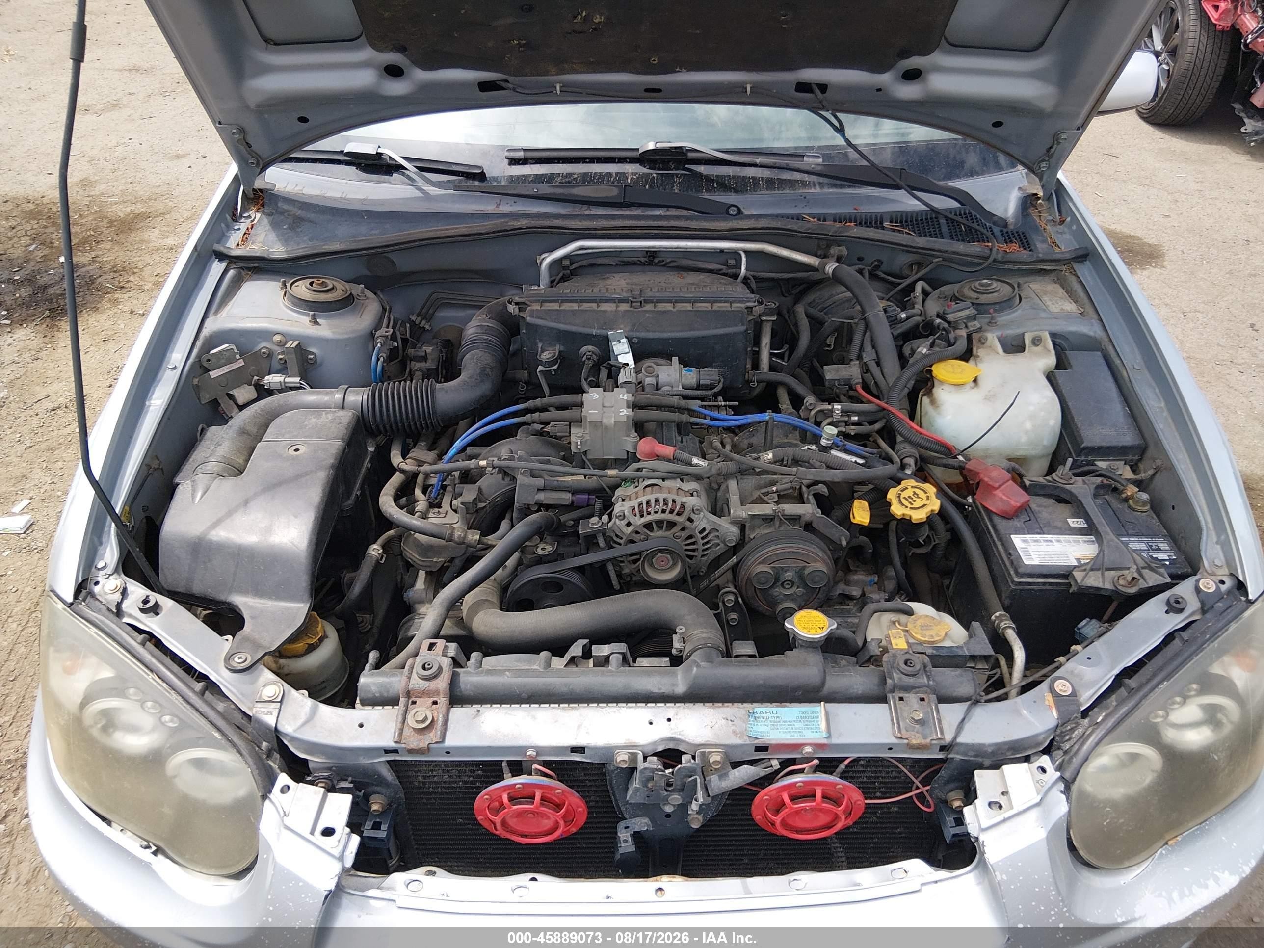 2004 Subaru Impreza 2.5rs Silver vin: JF1GD67544H511117