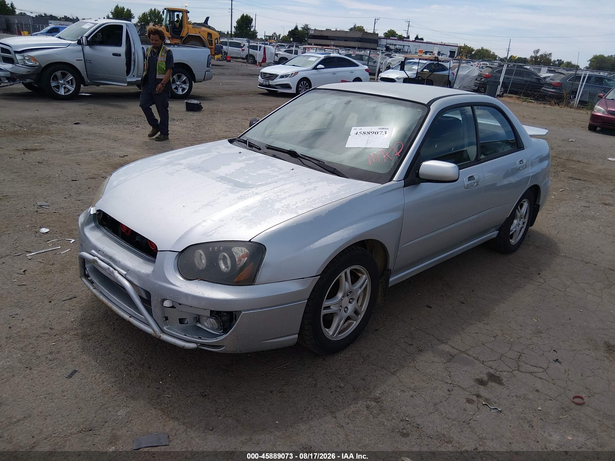 2004 Subaru Impreza 2.5rs Silver vin: JF1GD67544H511117
