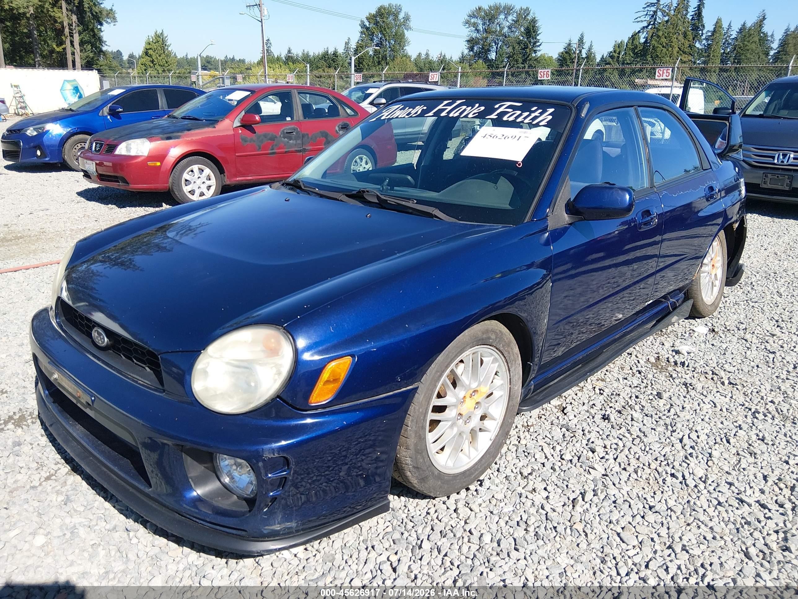 2002 Subaru Impreza 2.5rs Blue vin: JF1GD67572G503936