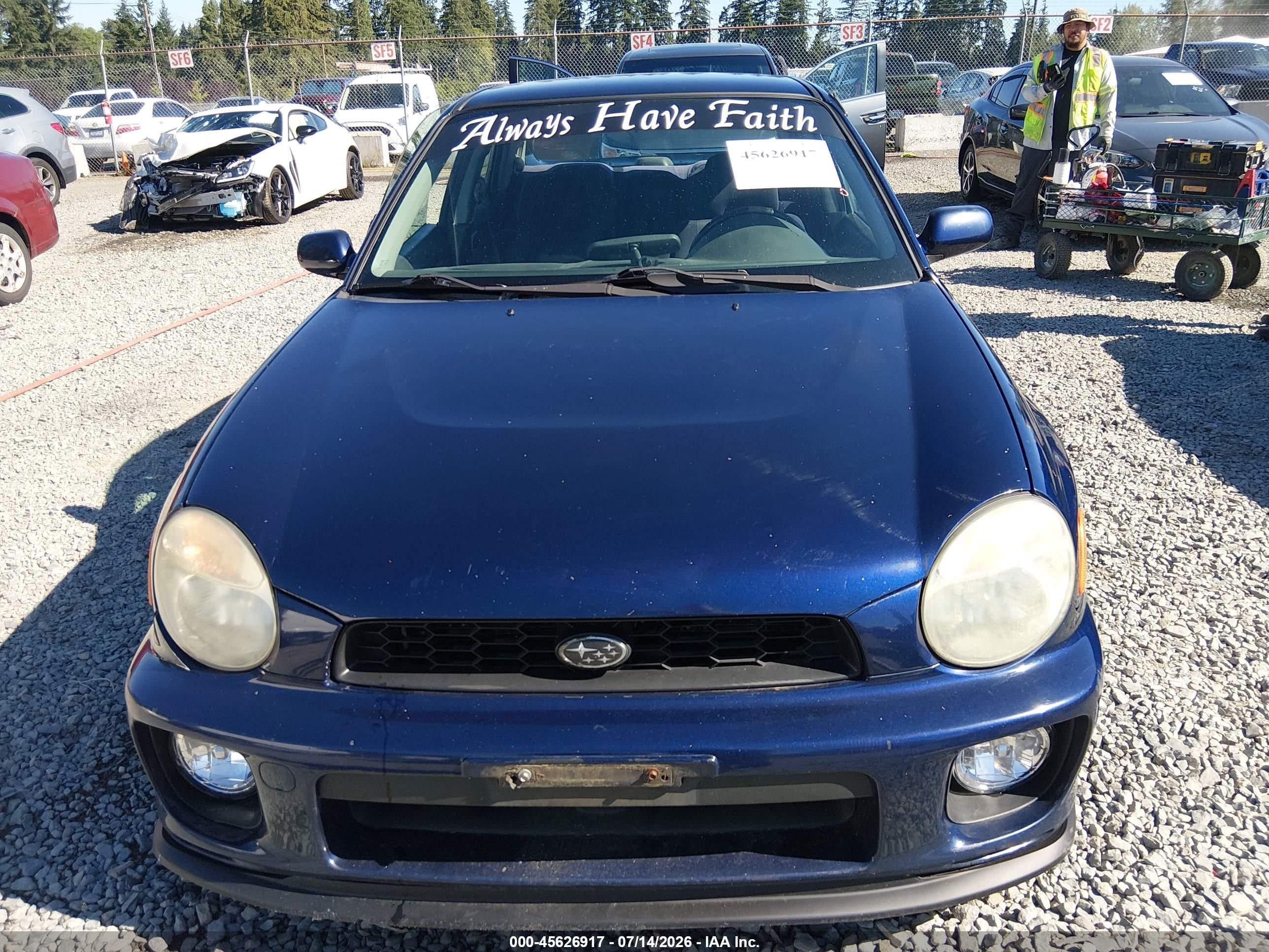 2002 Subaru Impreza 2.5rs Blue vin: JF1GD67572G503936
