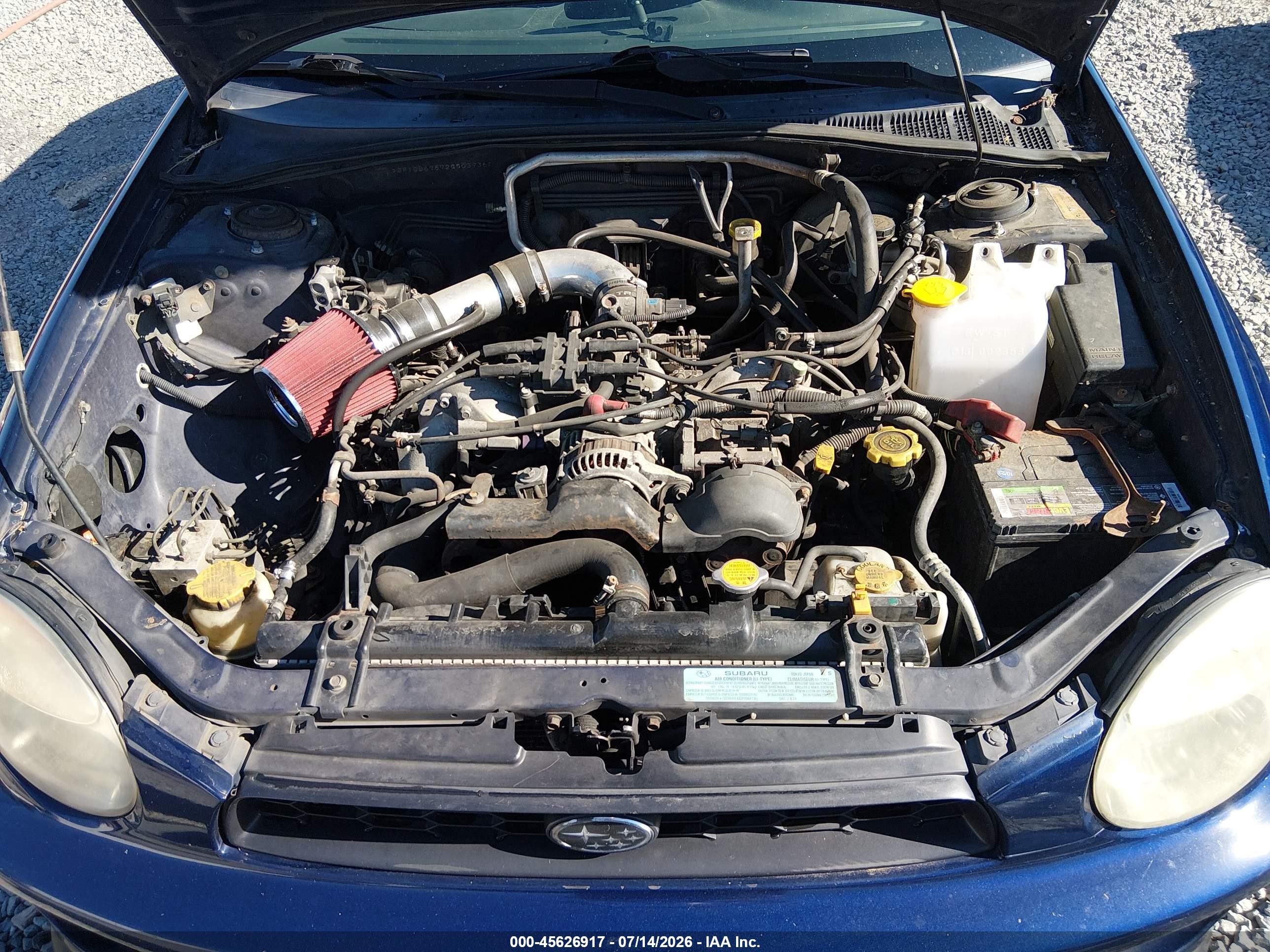 2002 Subaru Impreza 2.5rs Blue vin: JF1GD67572G503936