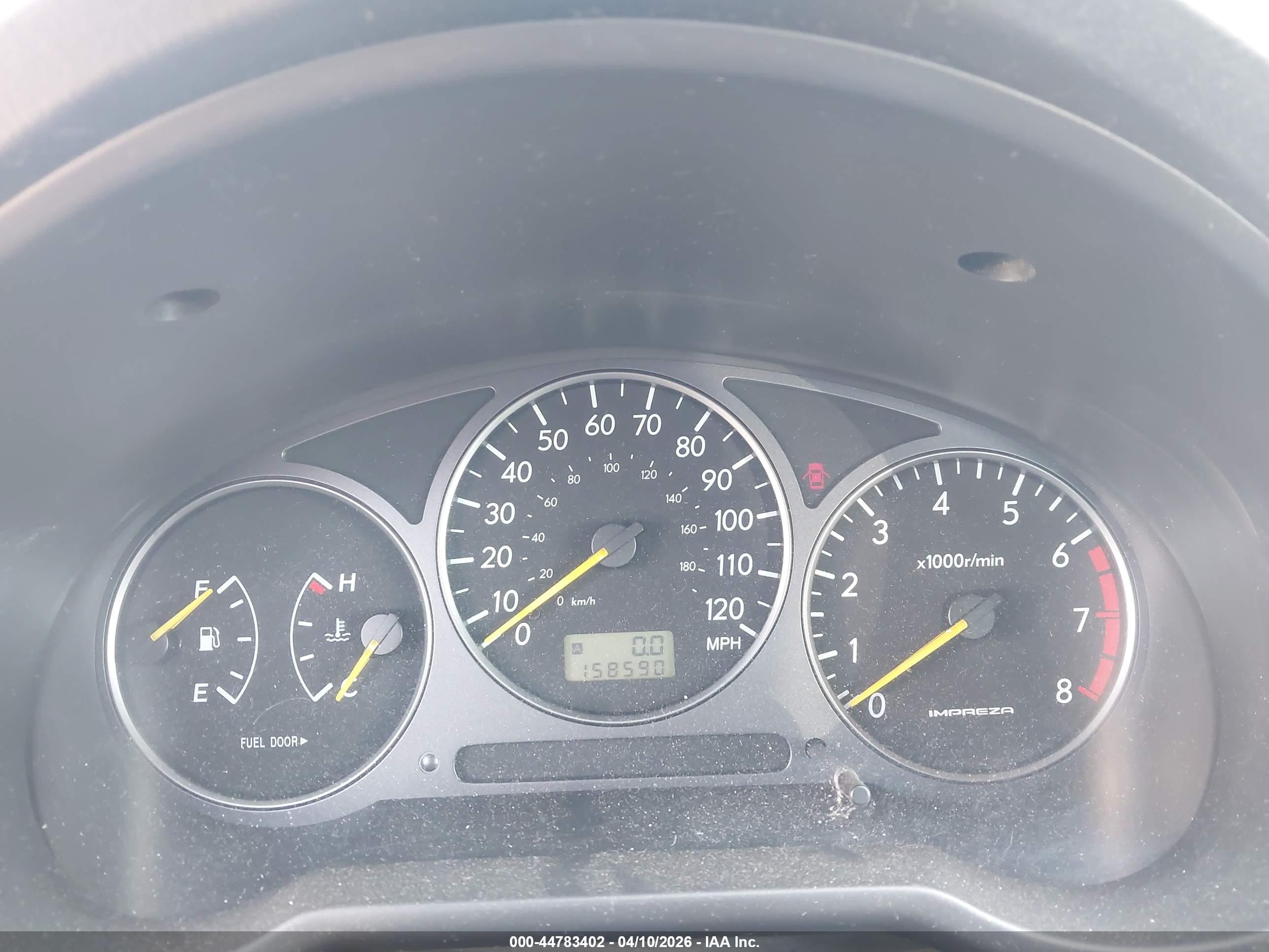 2003 Subaru Impreza 2.5rs Black vin: JF1GD67573G511679