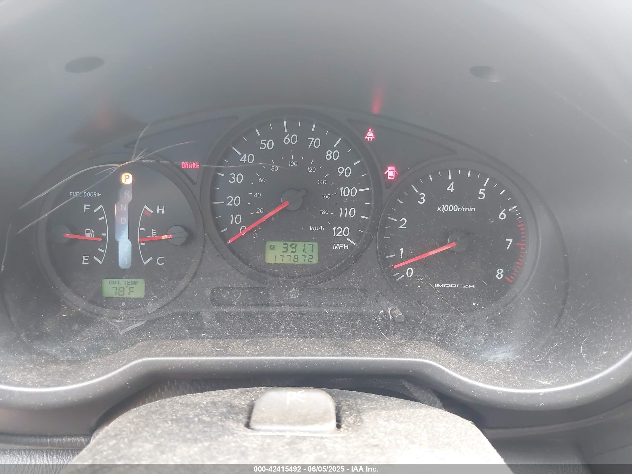 2006 Subaru Impreza 2.5i Красный vin: JF1GD67606H502569