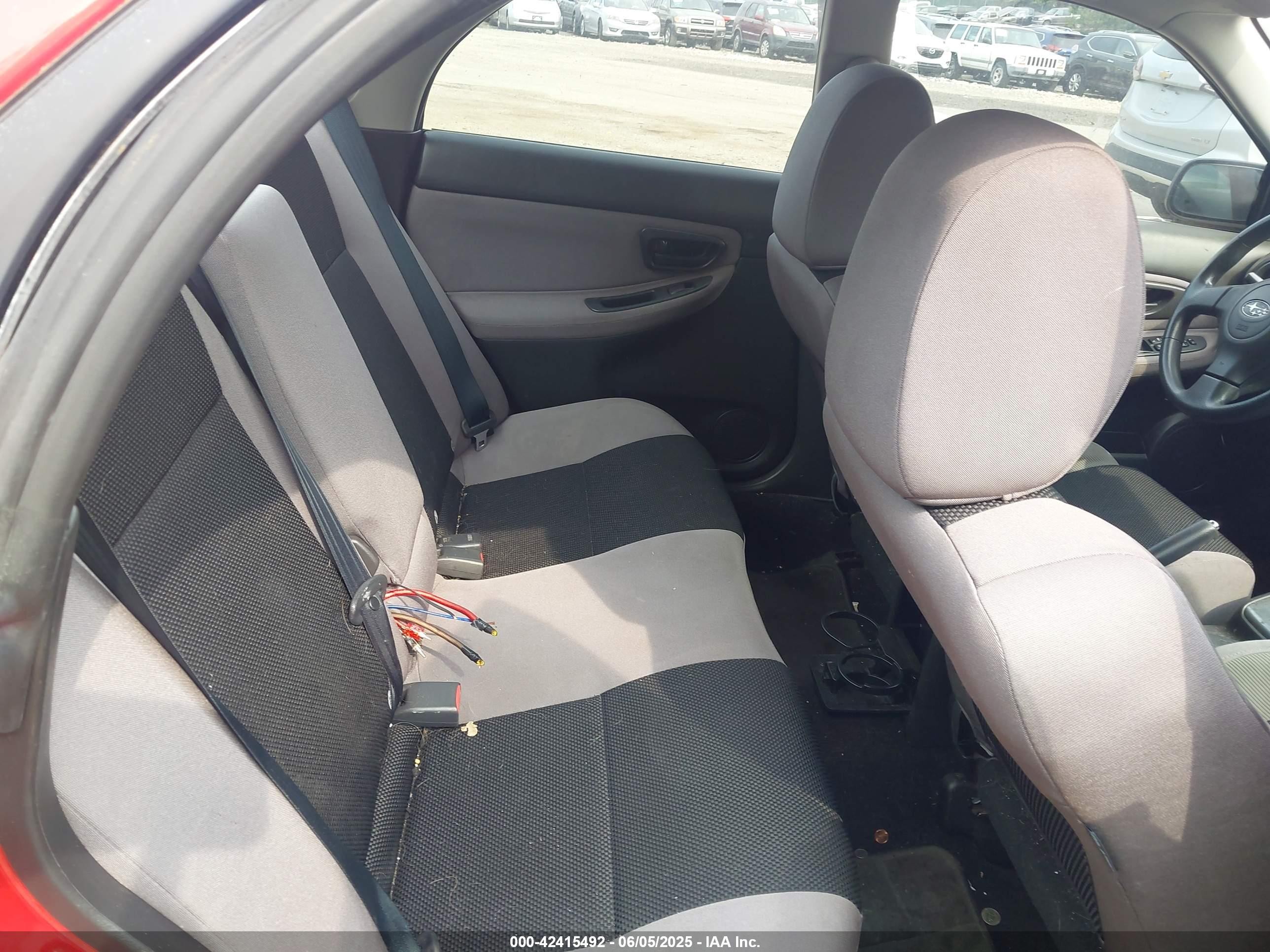 2006 Subaru Impreza 2.5i Красный vin: JF1GD67606H502569