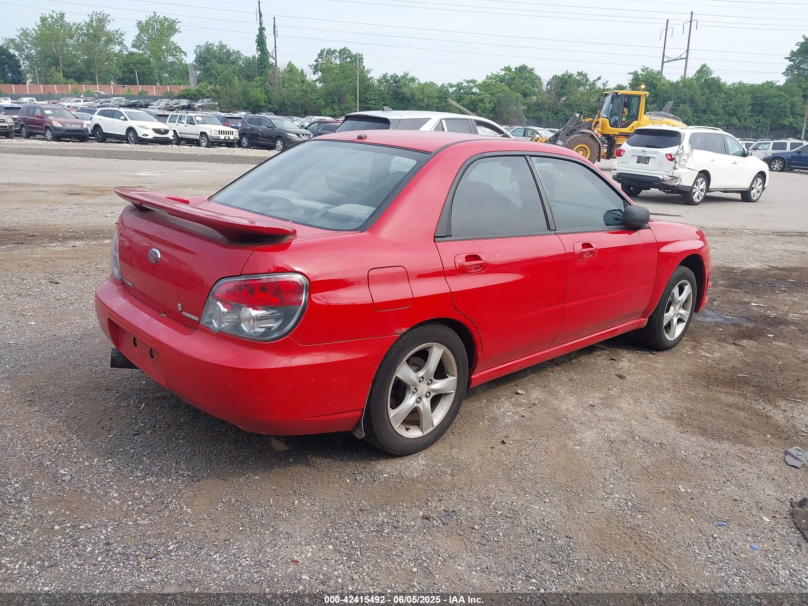 2006 Subaru Impreza 2.5i Красный vin: JF1GD67606H502569