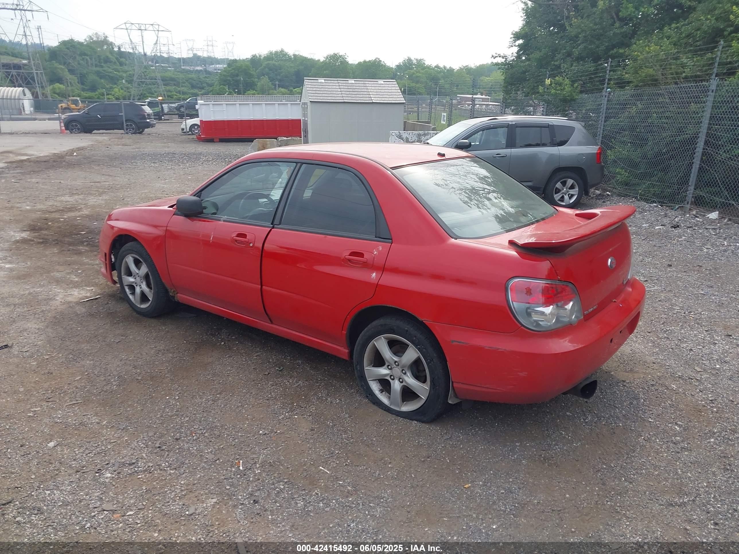 2006 Subaru Impreza 2.5i Красный vin: JF1GD67606H502569