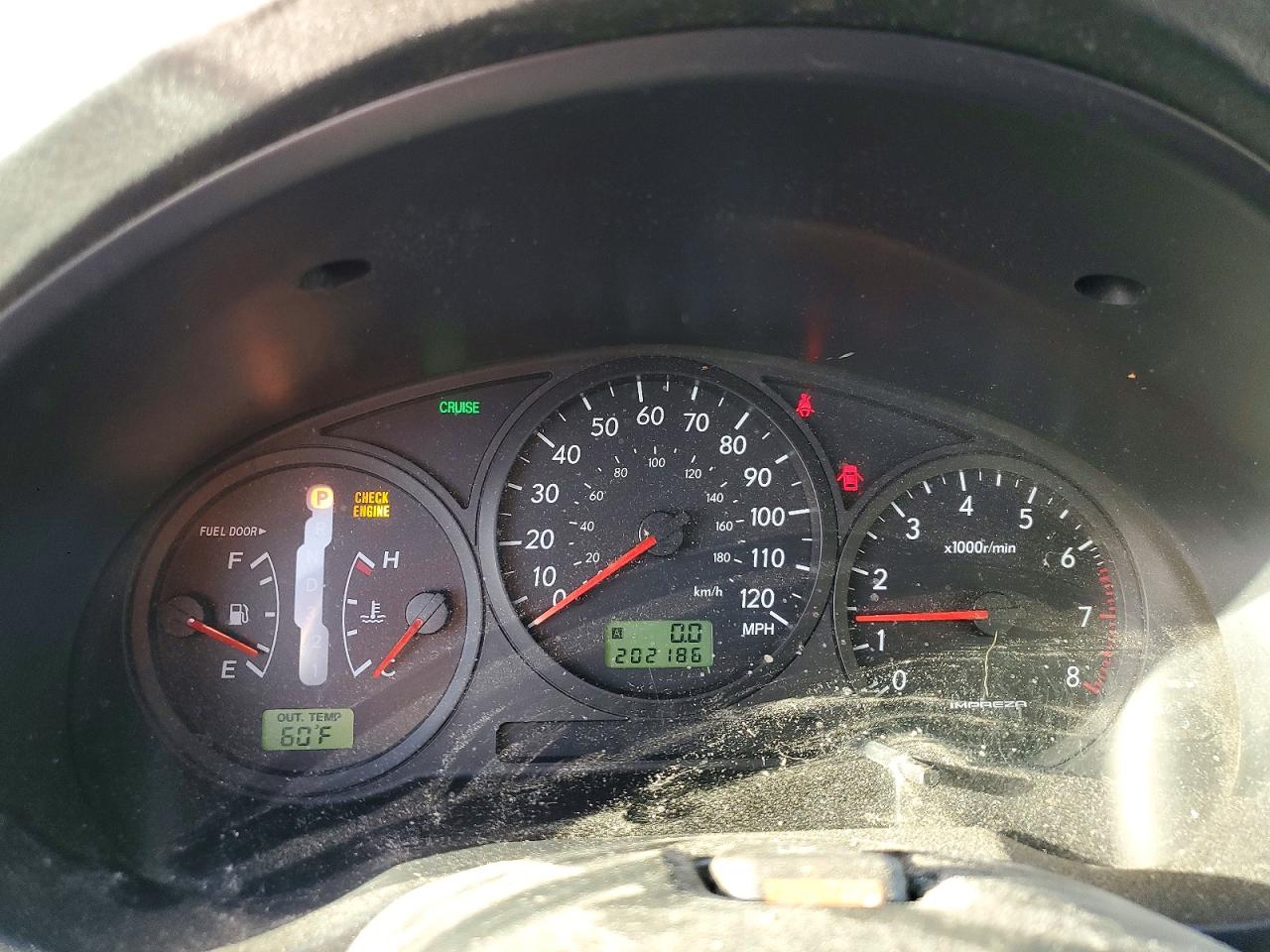 2006 Subaru Impreza 2.5i Silver vin: JF1GD67626H526095
