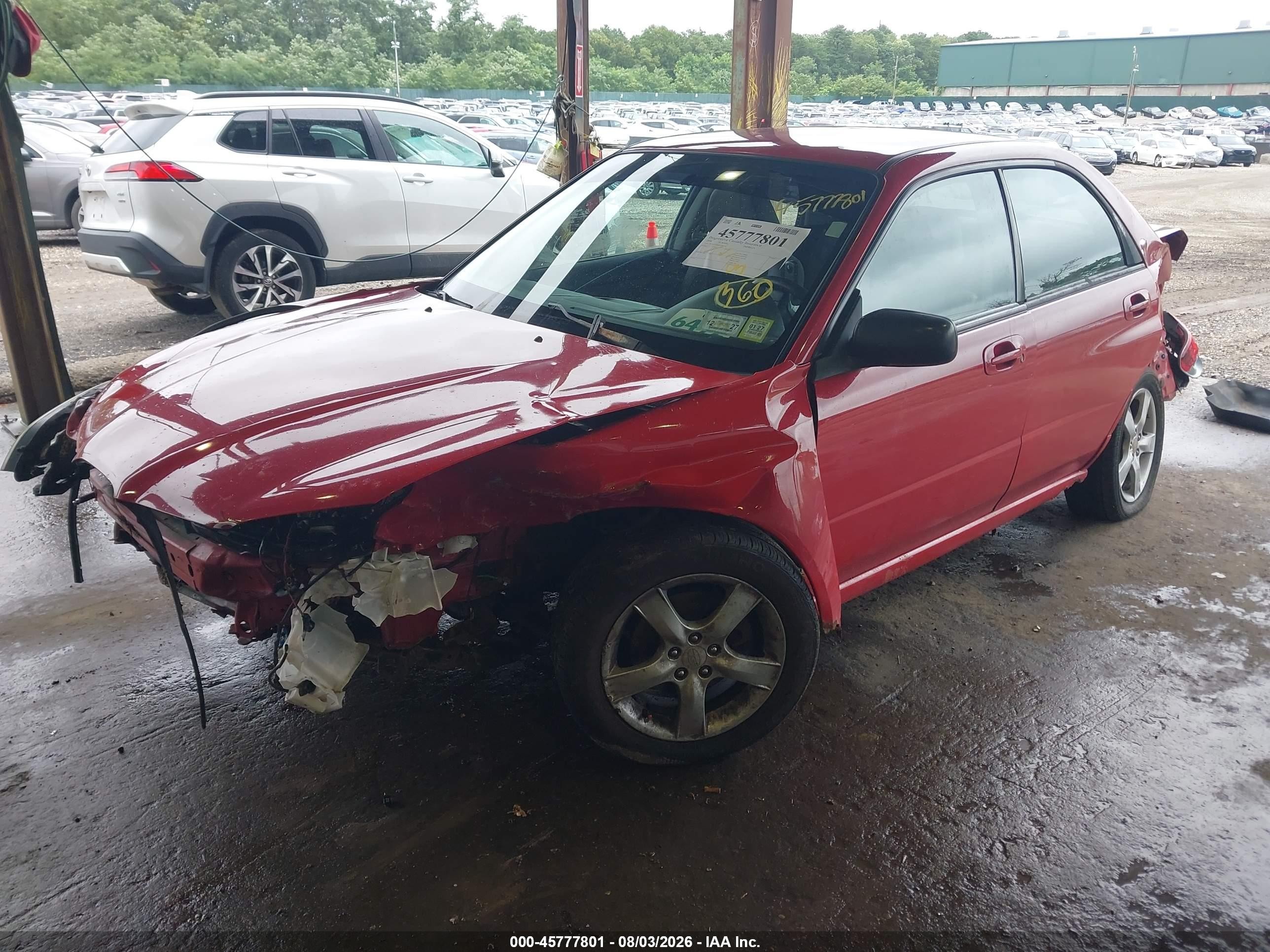 2006 Subaru Impreza 2.5i Красный vin: JF1GD67646H526759