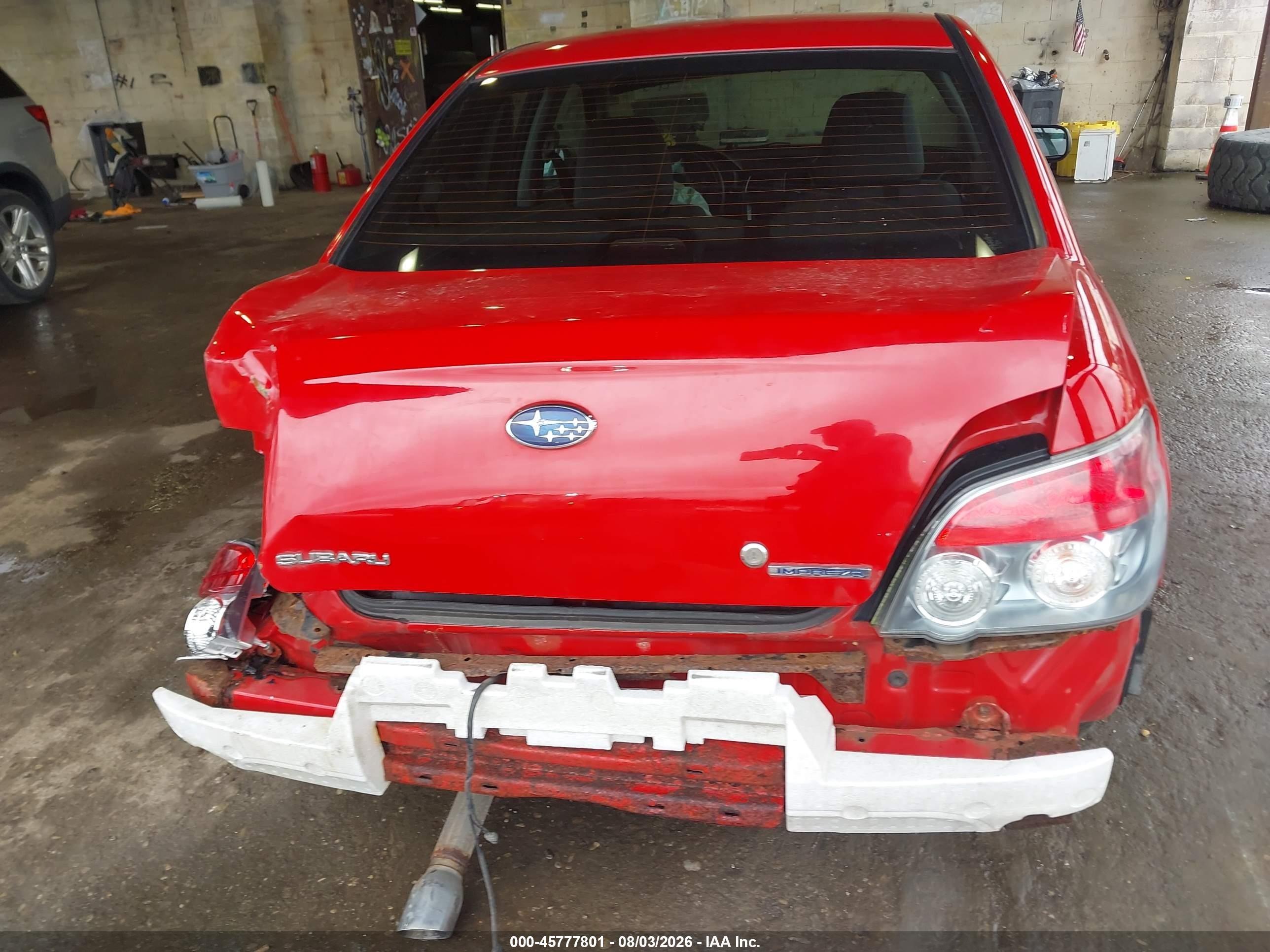 2006 Subaru Impreza 2.5i Красный vin: JF1GD67646H526759