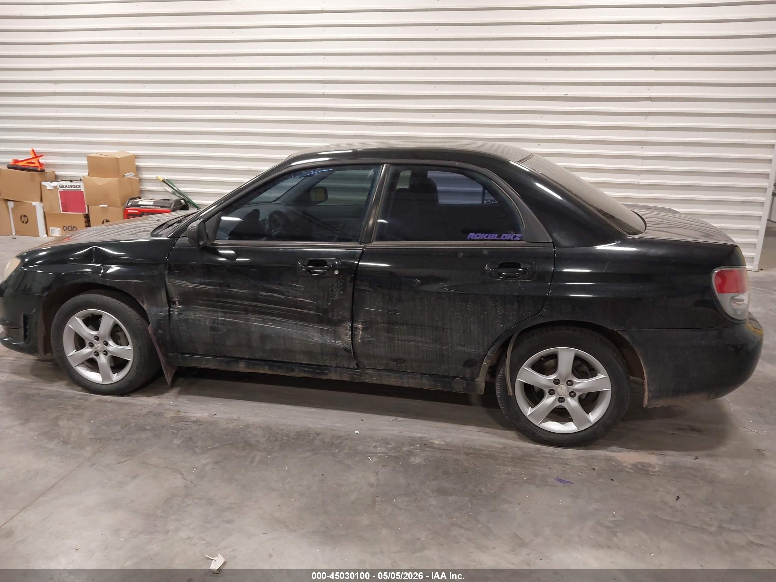 2006 Subaru Impreza 2.5i Black vin: JF1GD67666G519494