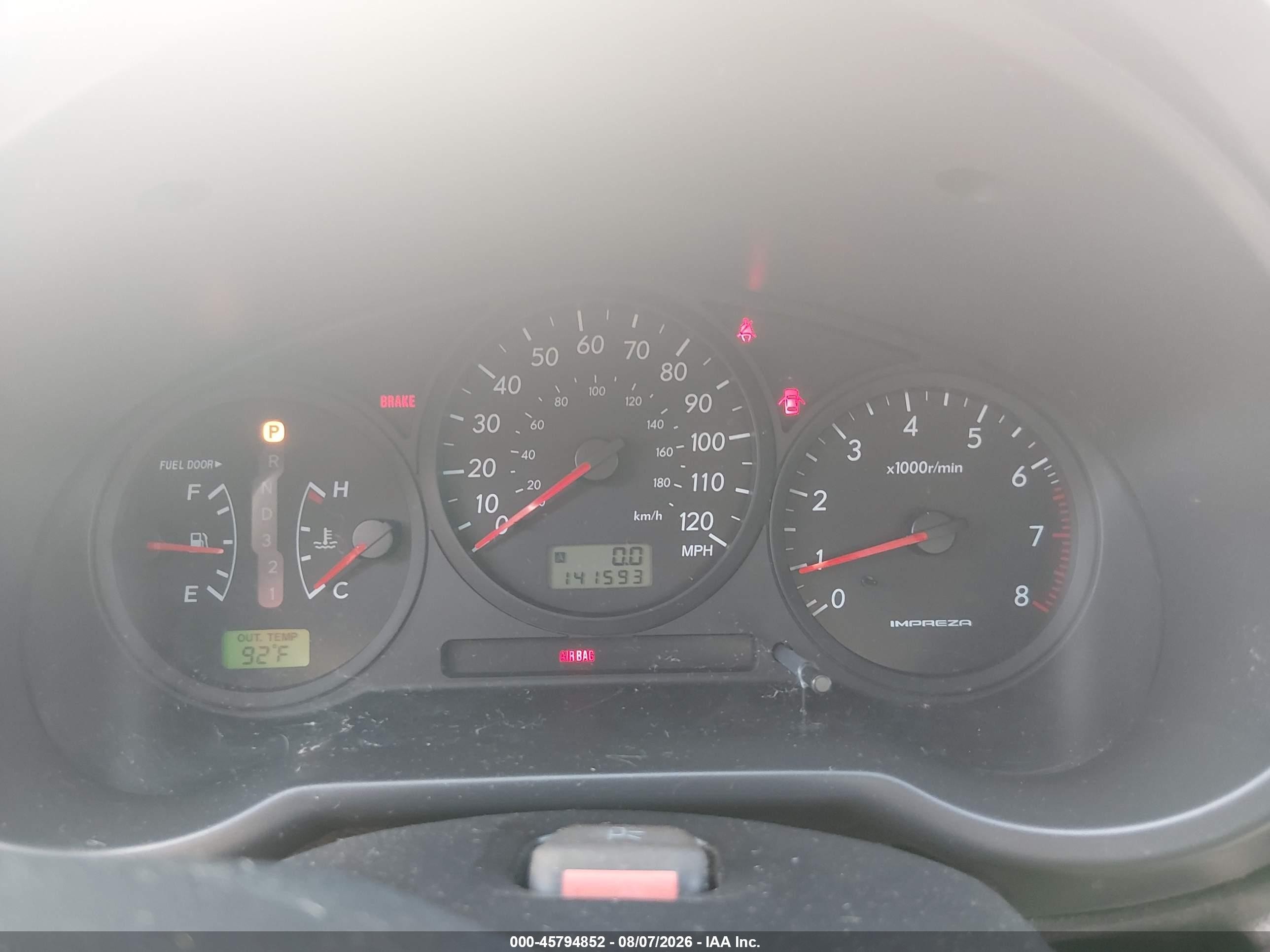 2006 Subaru Impreza 2.5i Silver vin: JF1GD67676H508692