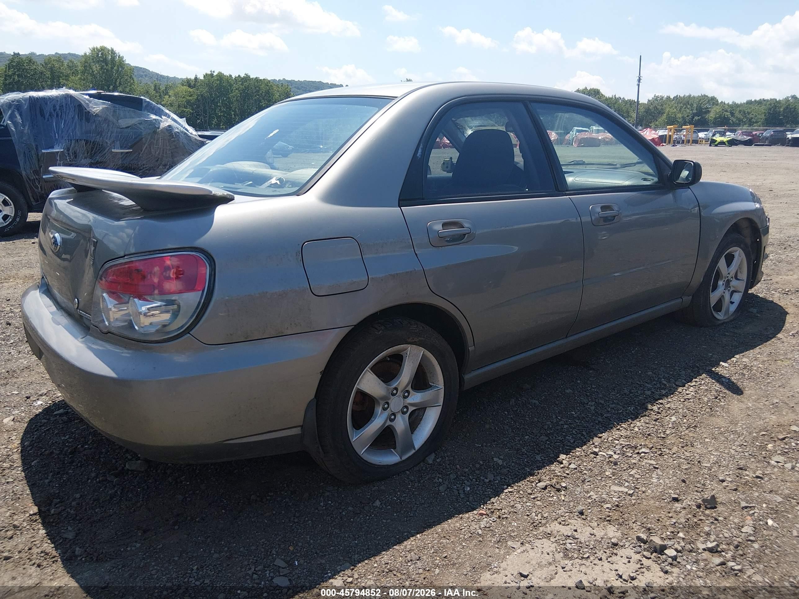 2006 Subaru Impreza 2.5i Silver vin: JF1GD67676H508692