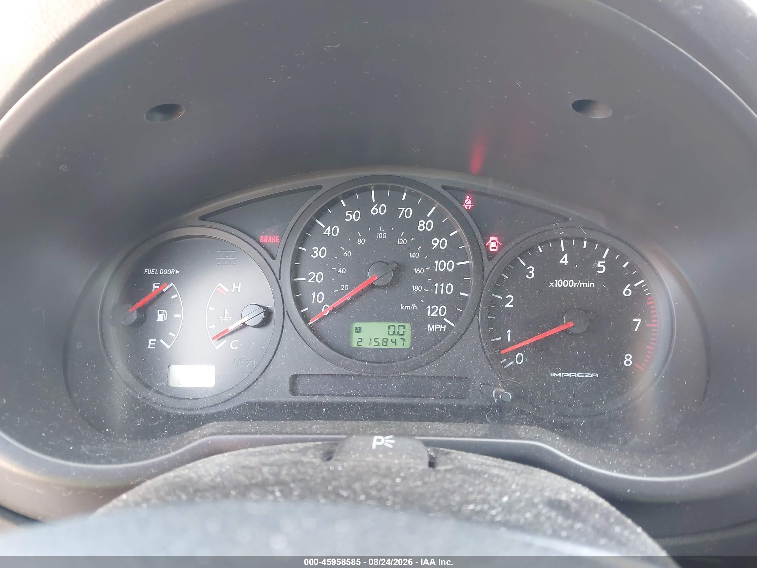 2006 Subaru Impreza 2.5i Silver vin: JF1GD67686G508528