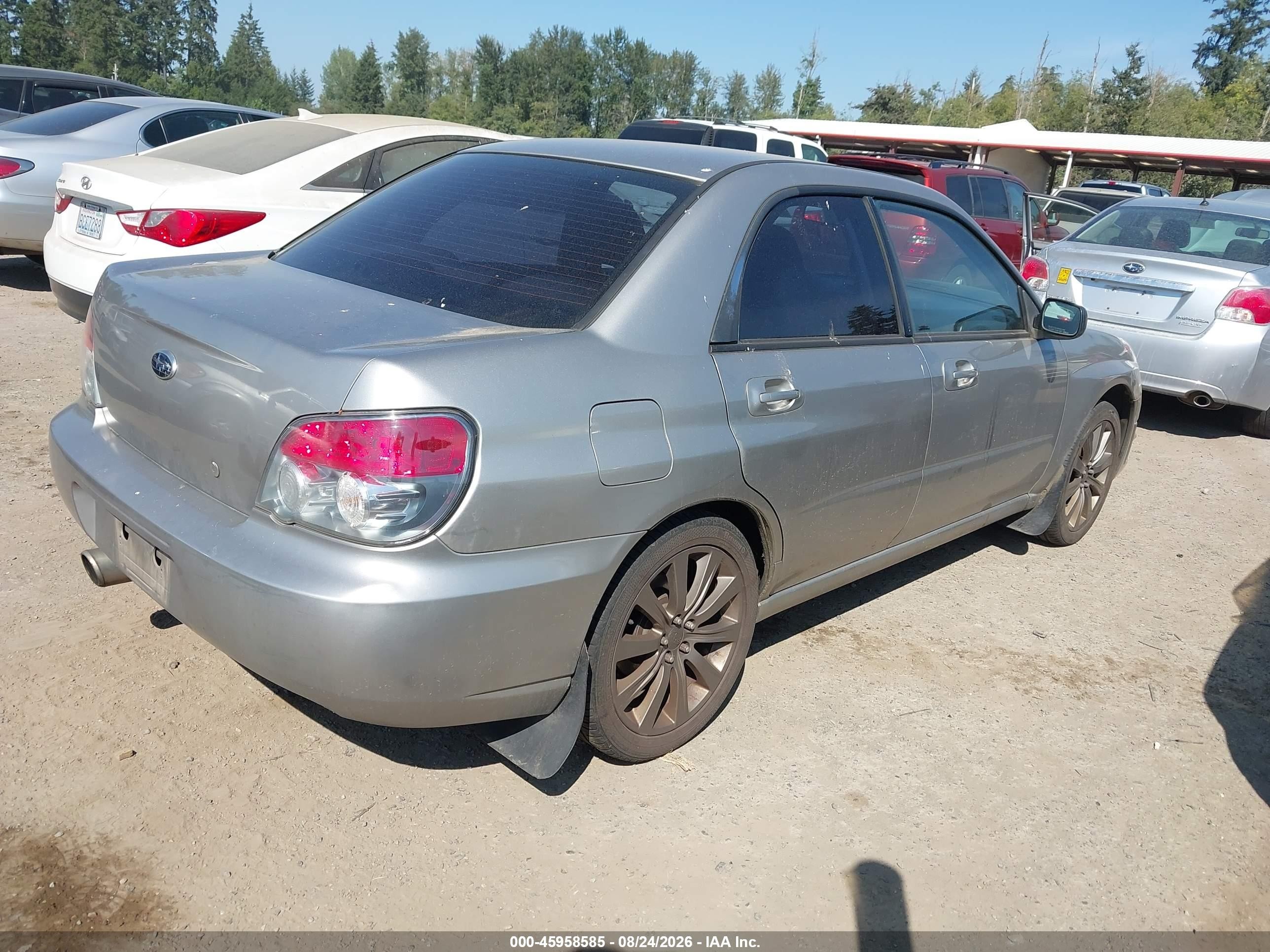 2006 Subaru Impreza 2.5i Silver vin: JF1GD67686G508528