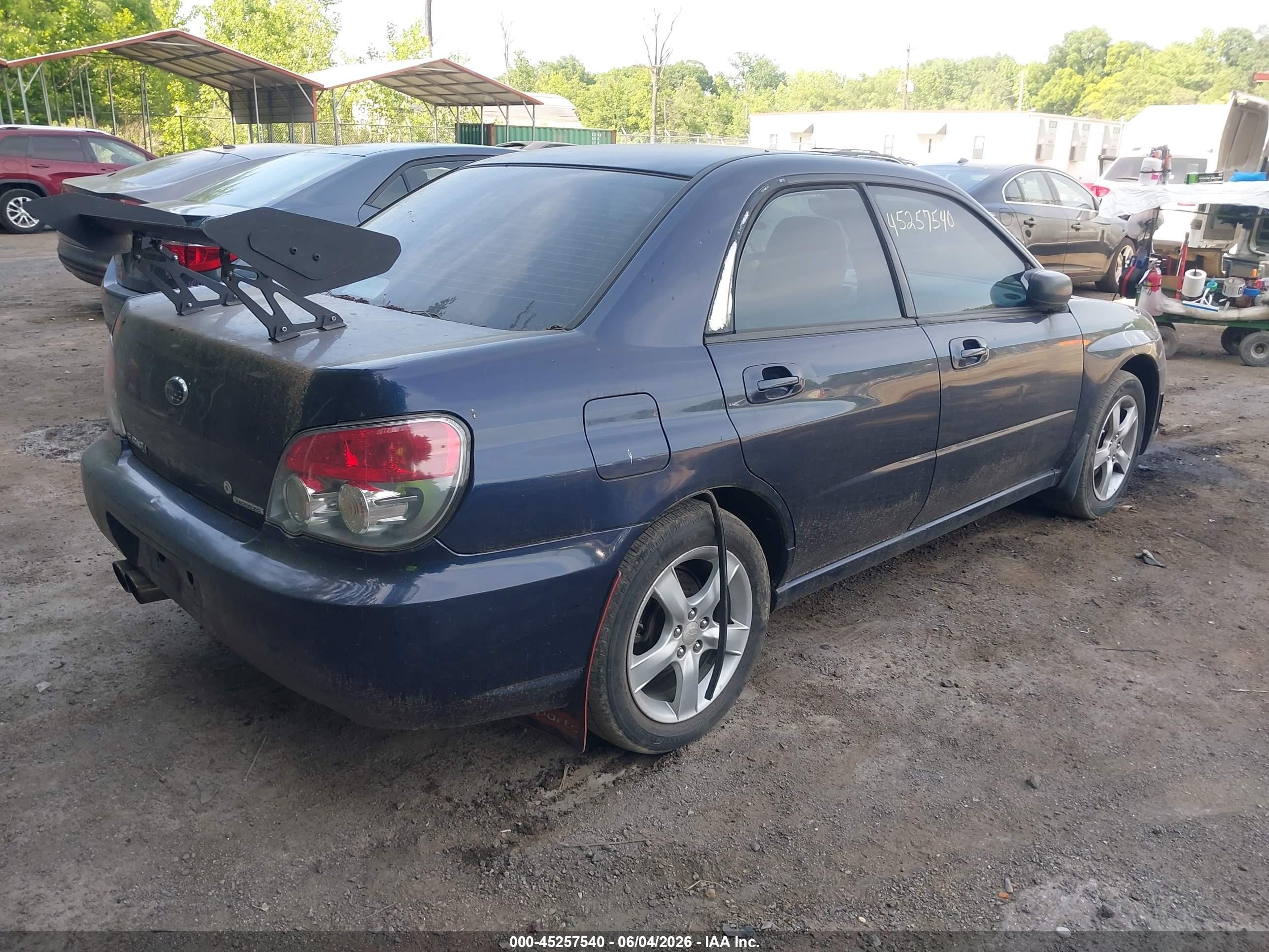 2006 Subaru Impreza 2.5i Blue vin: JF1GD67686H521662