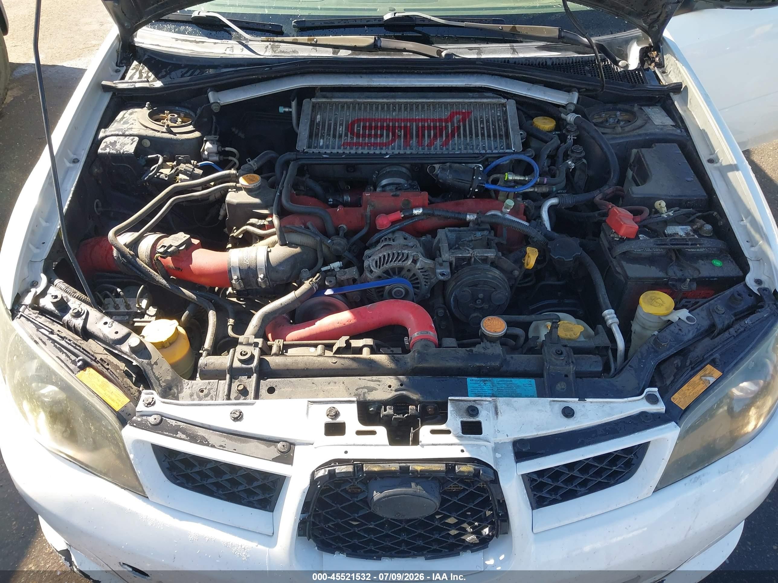 2006 Subaru Impreza Wrx Sti   White vin: JF1GD70616L525372