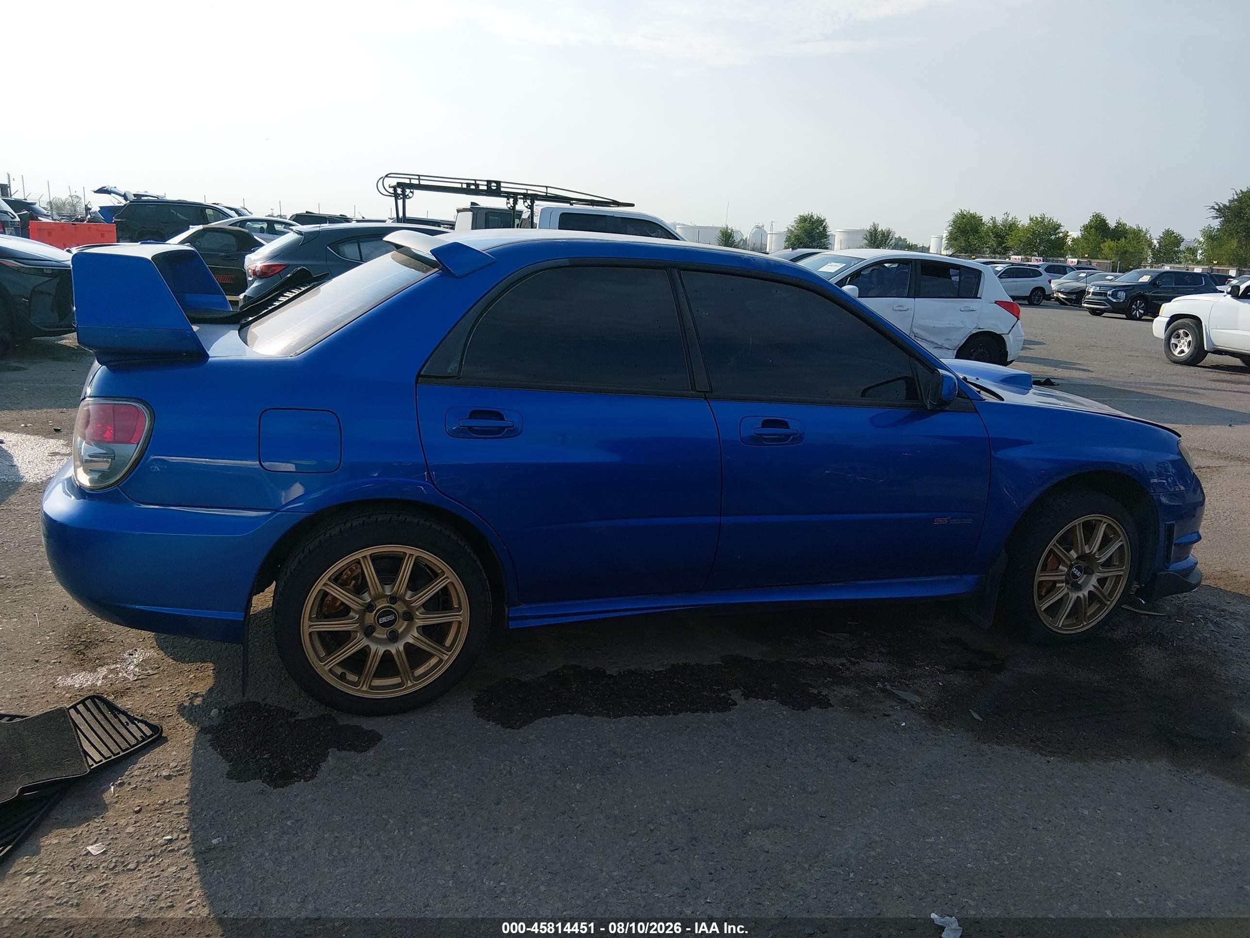 2006 Subaru Impreza Wrx Sti Blue vin: JF1GD70626L504675