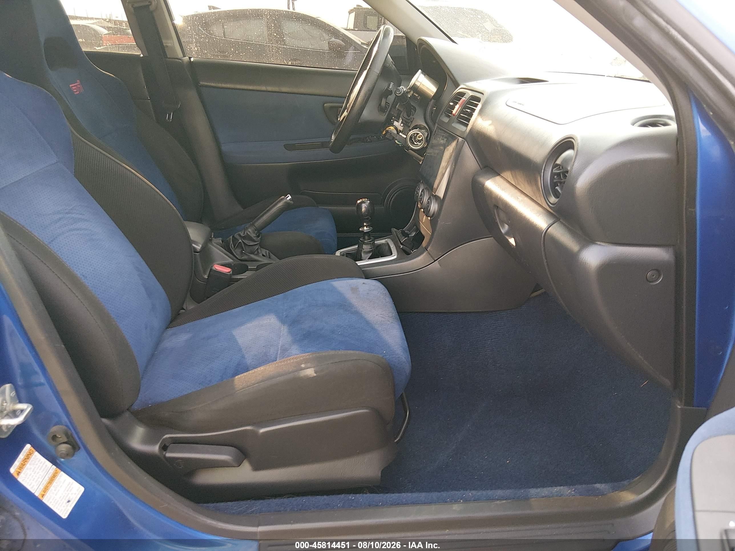 2006 Subaru Impreza Wrx Sti Blue vin: JF1GD70626L504675