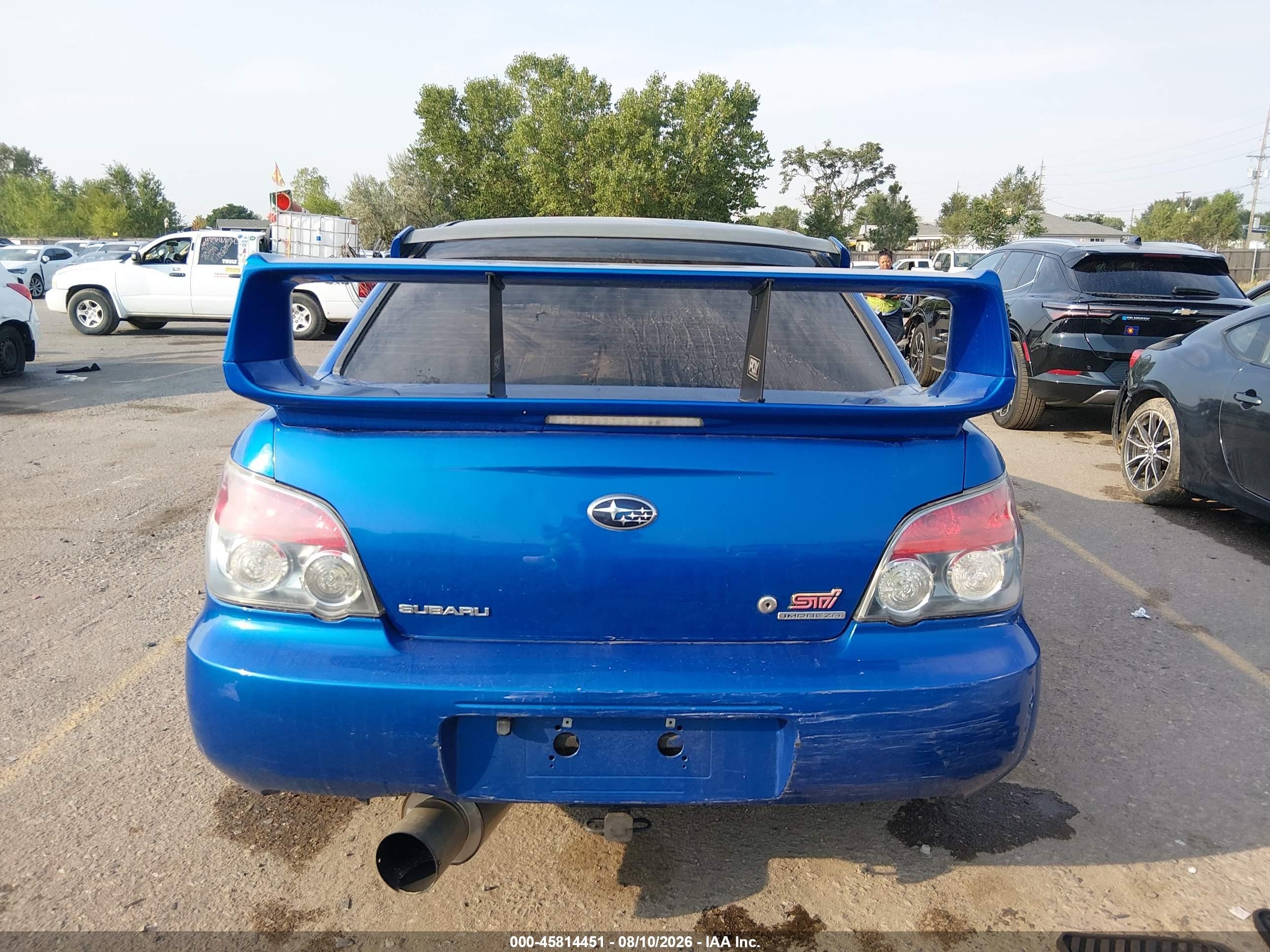 2006 Subaru Impreza Wrx Sti Blue vin: JF1GD70626L504675