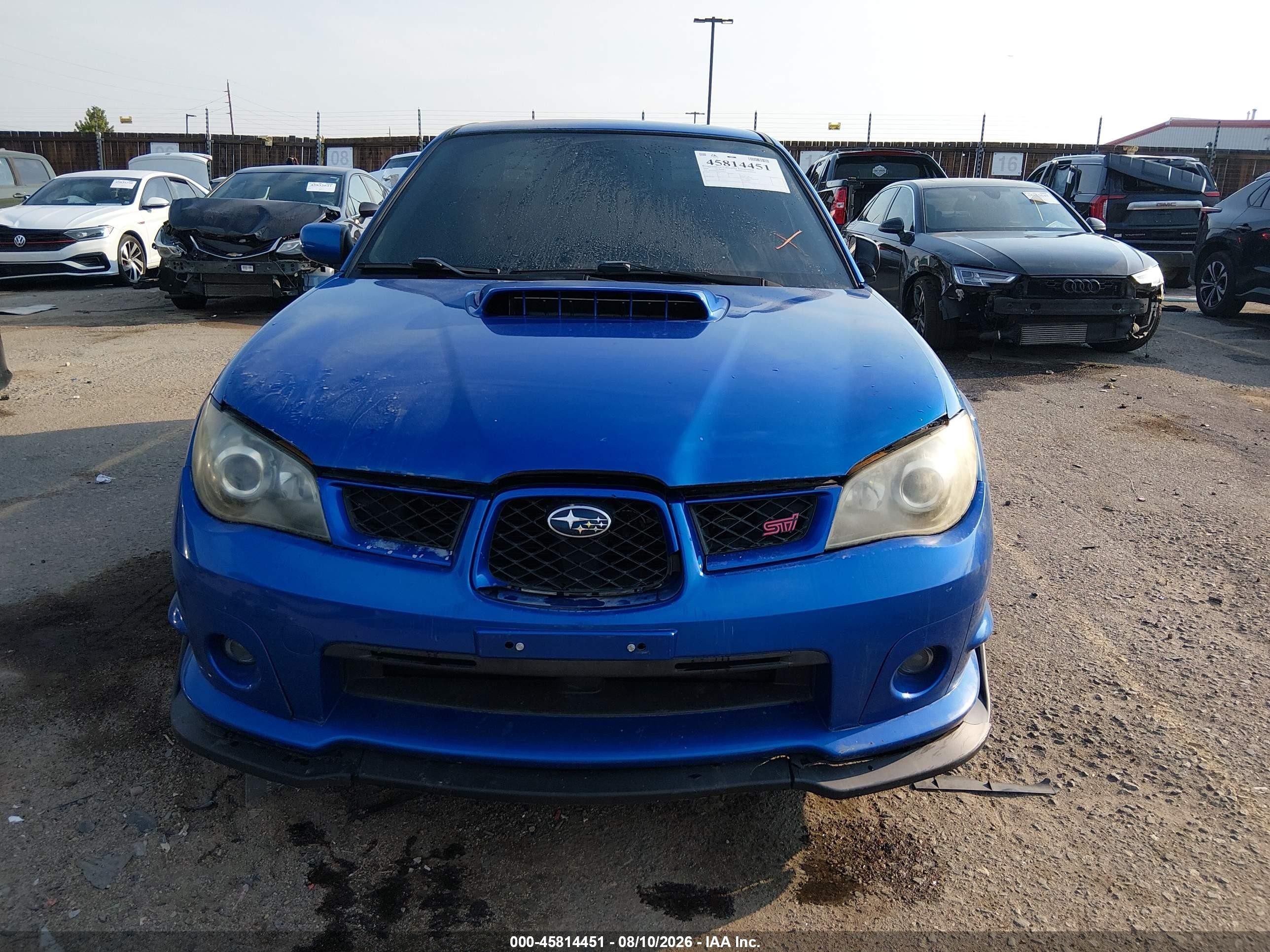 2006 Subaru Impreza Wrx Sti Blue vin: JF1GD70626L504675