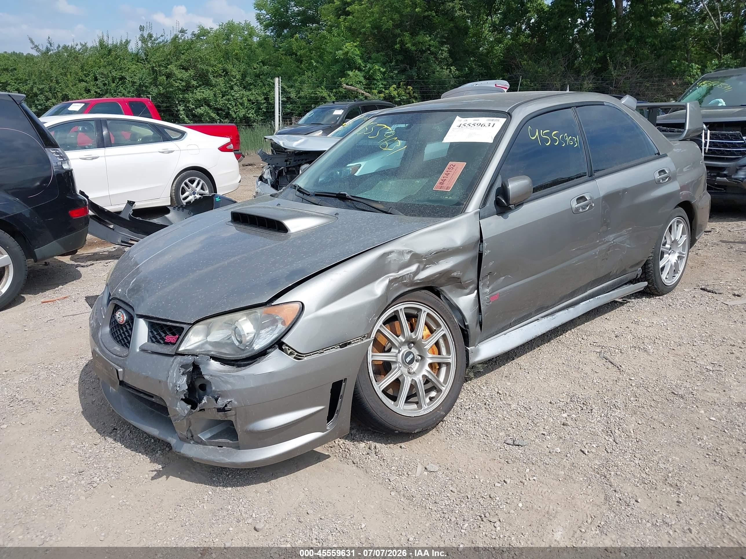 2006 Subaru Impreza Wrx Sti   Silver vin: JF1GD70626L506278