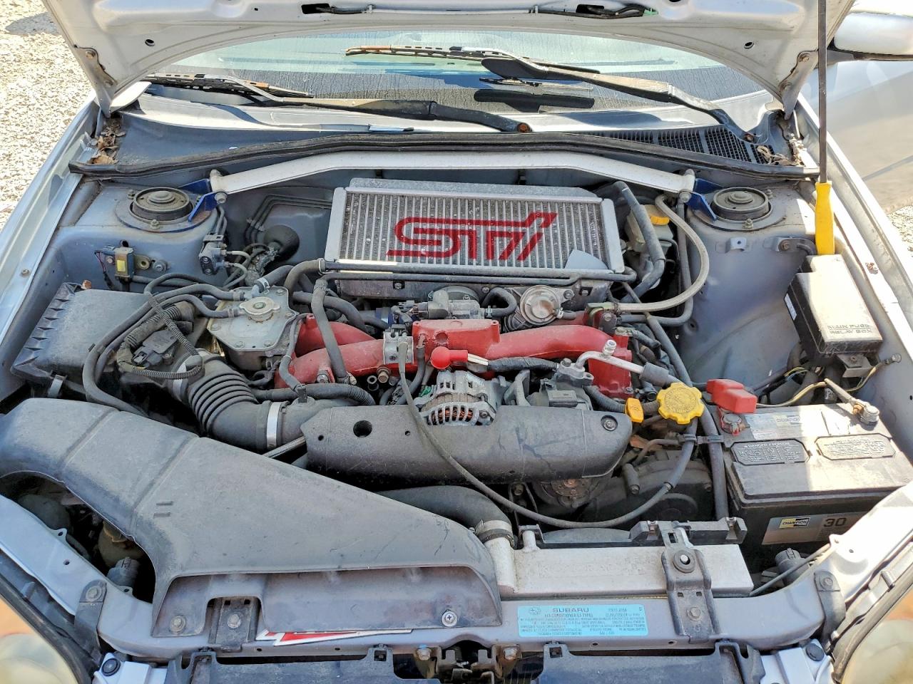 2004 Subaru Impreza Wrx Sti Silver vin: JF1GD70684L516682
