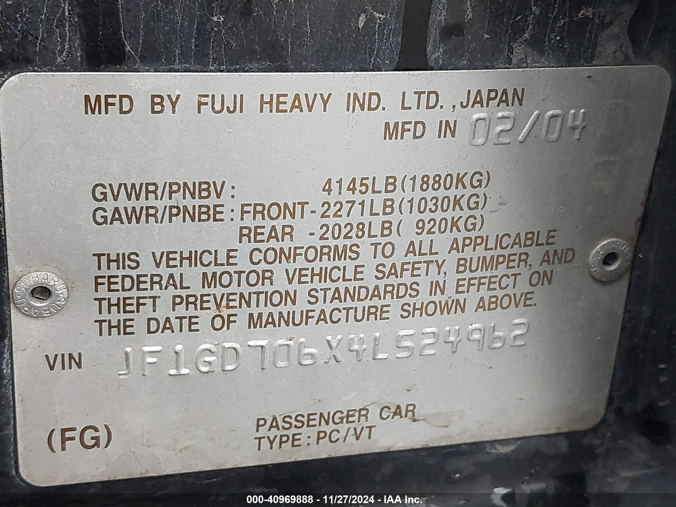 Price & History 2004 Subaru Impreza Wrx Sti 2.5l H-4 Dohc, Vvt