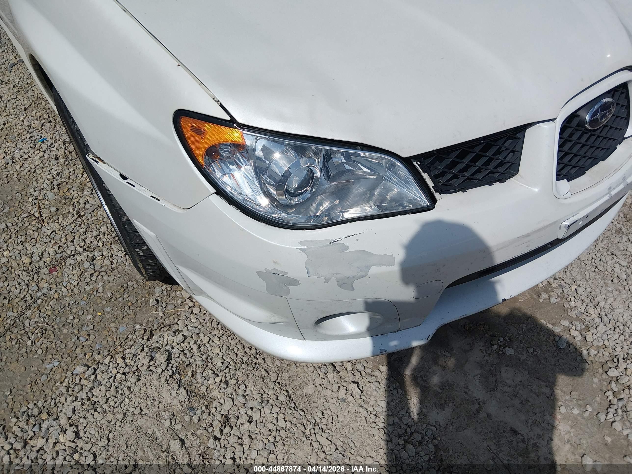 2007 Subaru Impreza Wrx Limited White vin: JF1GD74607H503779