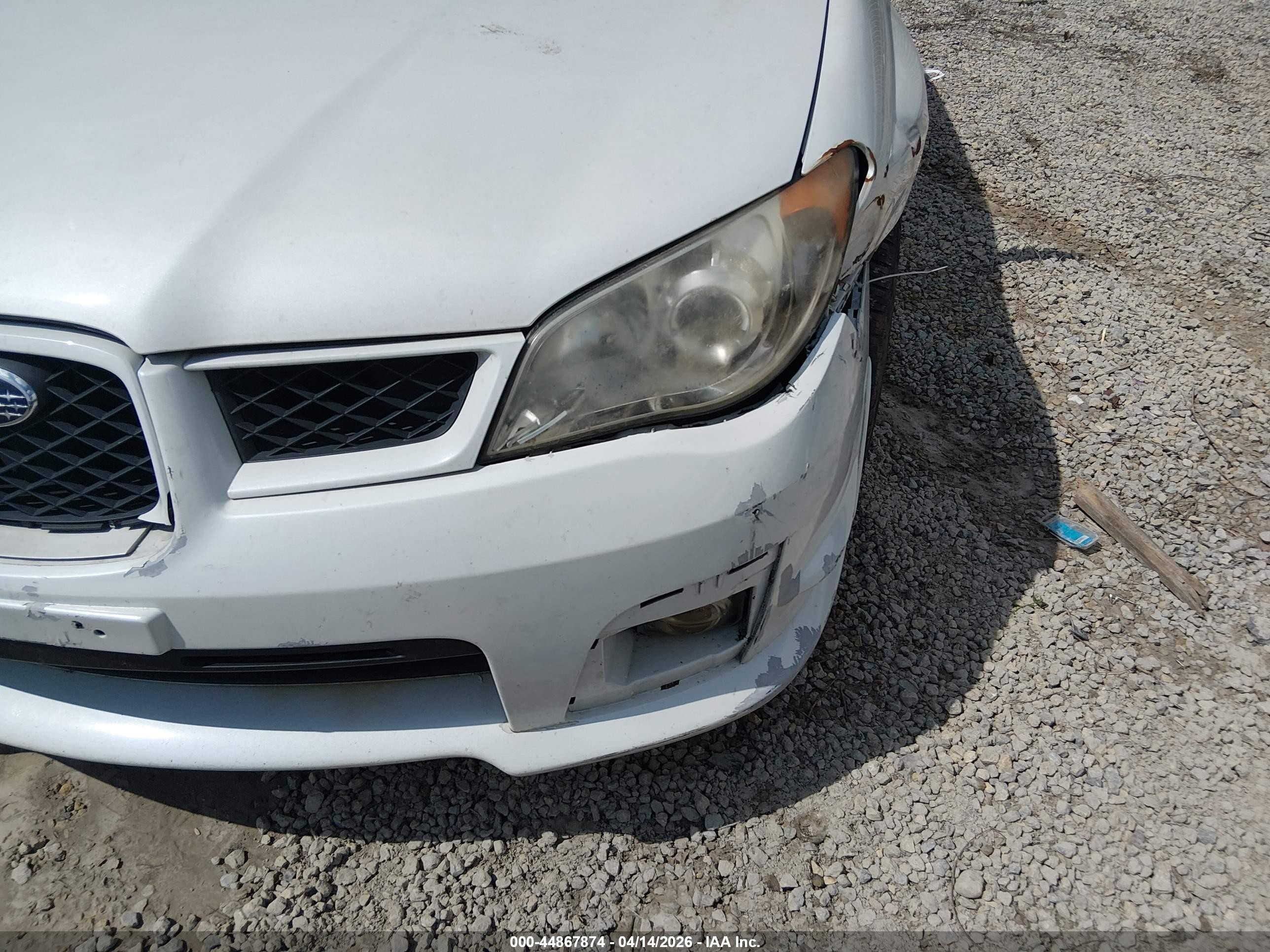 2007 Subaru Impreza Wrx Limited White vin: JF1GD74607H503779