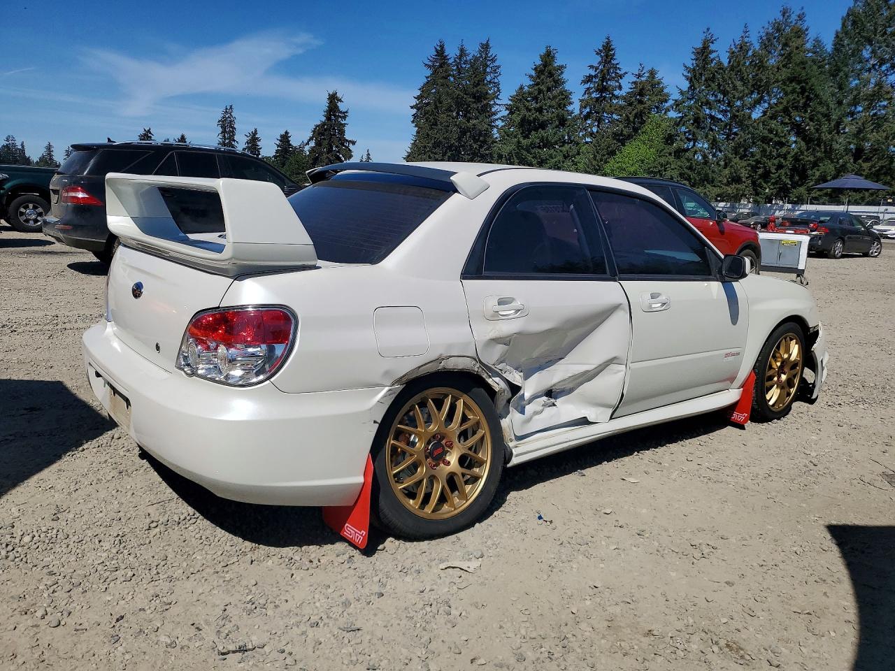 2007 Subaru Impreza Wrx Sti White vin: JF1GD76677L523974