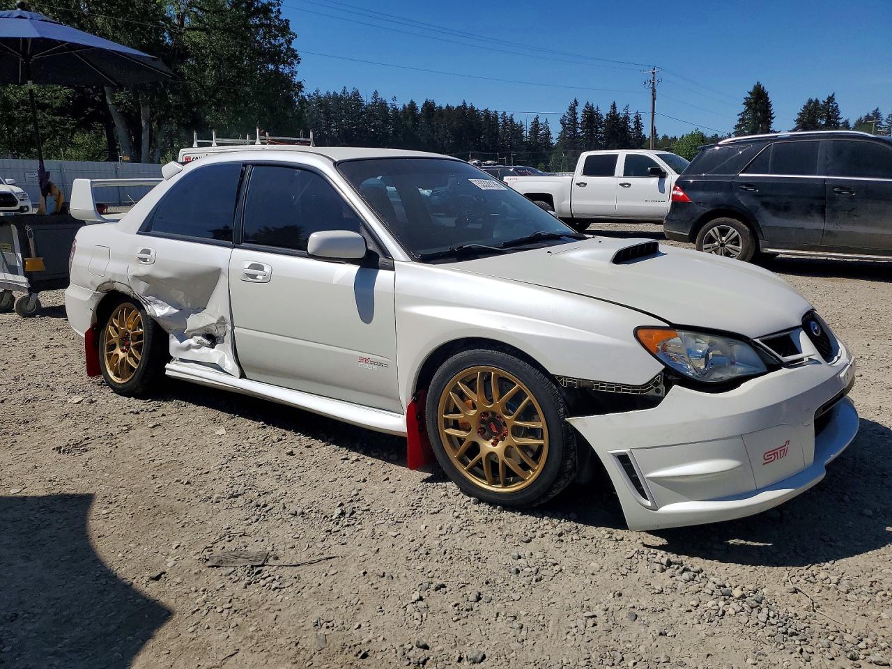 2007 Subaru Impreza Wrx Sti White vin: JF1GD76677L523974