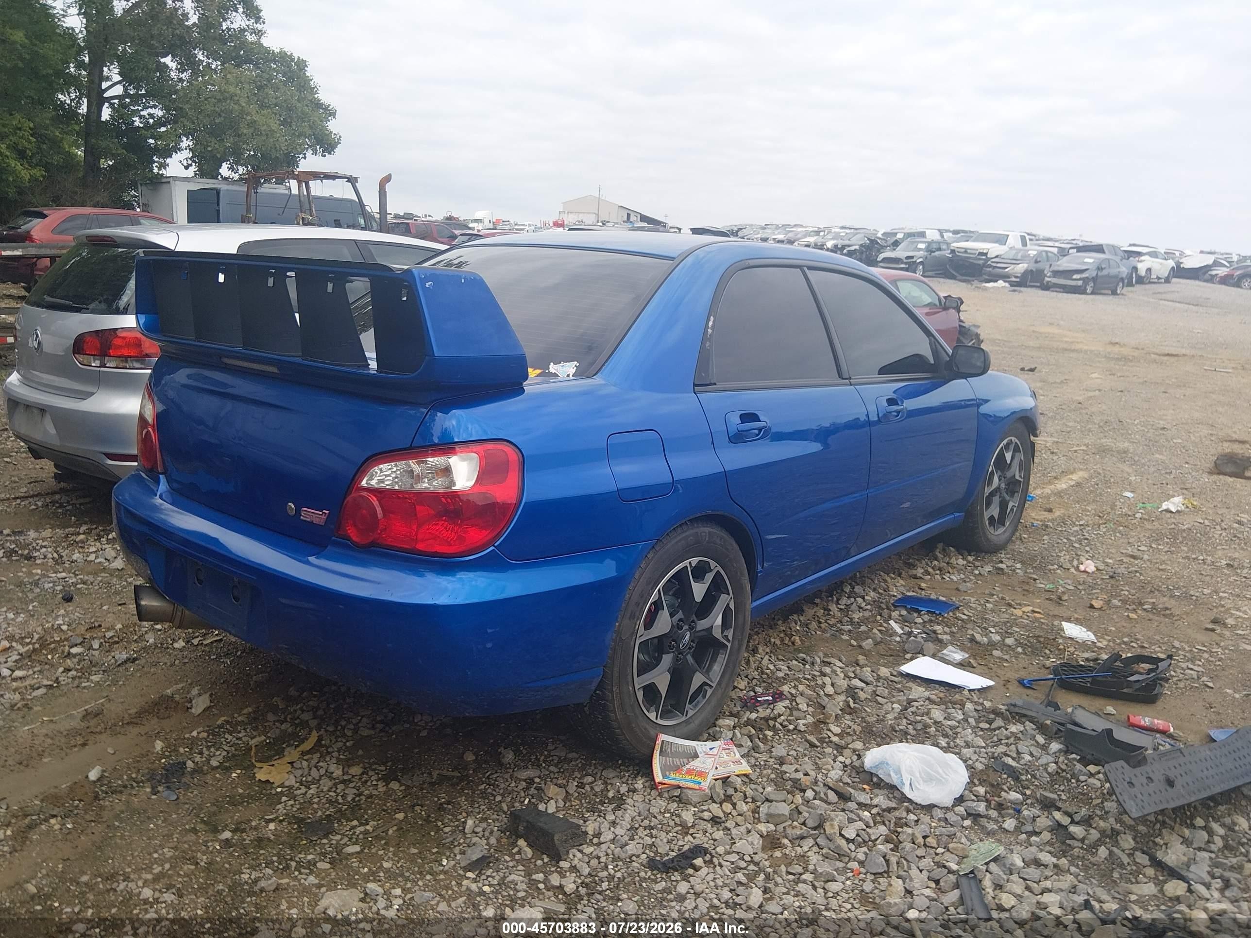 2006 Subaru Impreza Wrx Tr Blue vin: JF1GD79646G521991