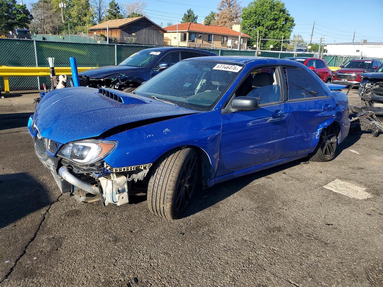 2006 Subaru Impreza Wrx Blue vin: JF1GD79676G502707