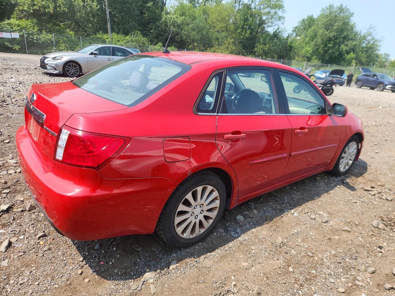 2009 Subaru Impreza 2.5i Premium Красный vin: JF1GE60659H509884
