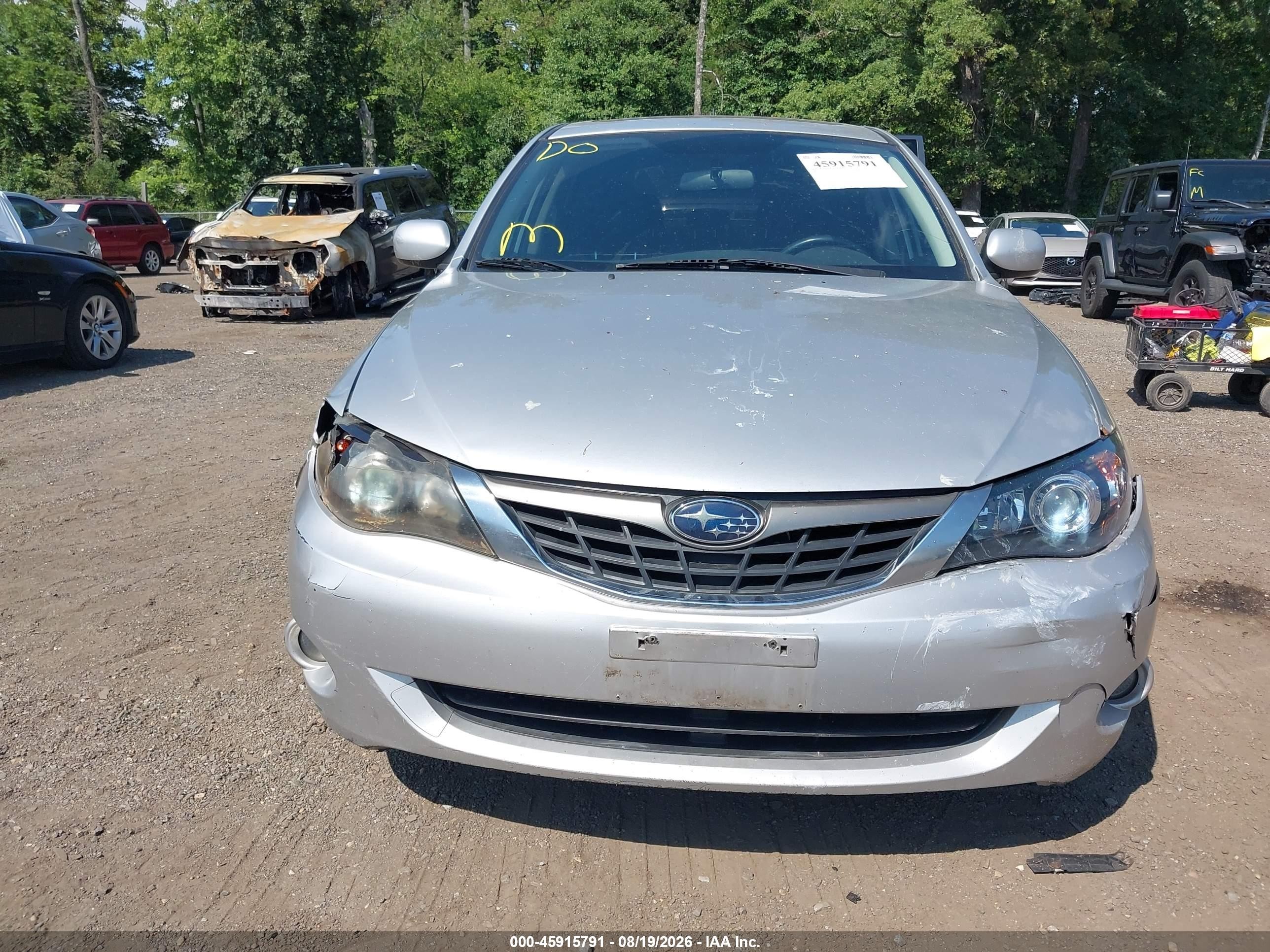 2009 Subaru Impreza 2.5i Серебряный vin: JF1GE60689H519325