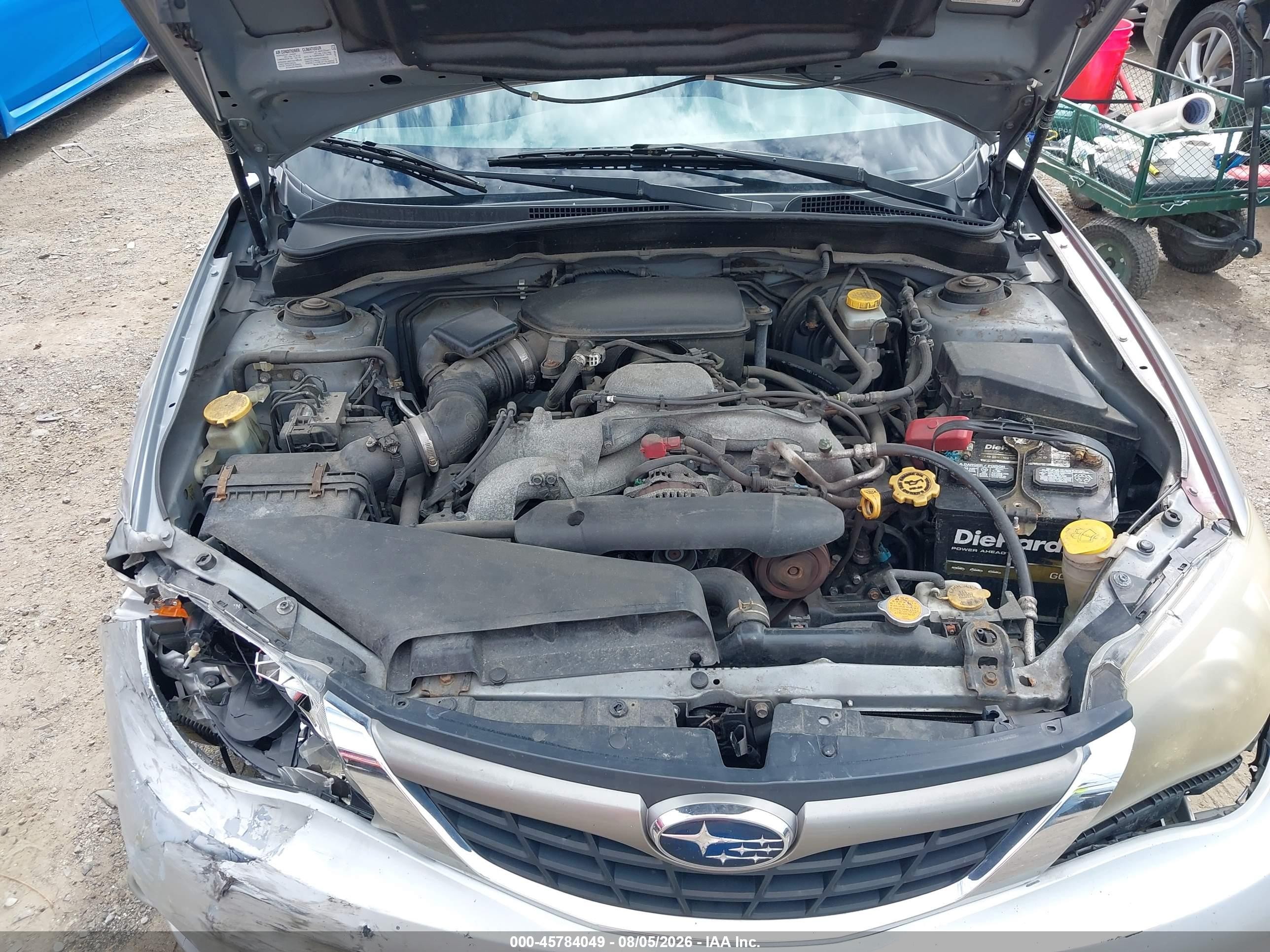 2009 Subaru Impreza 2.5i Silver vin: JF1GE60689H522371