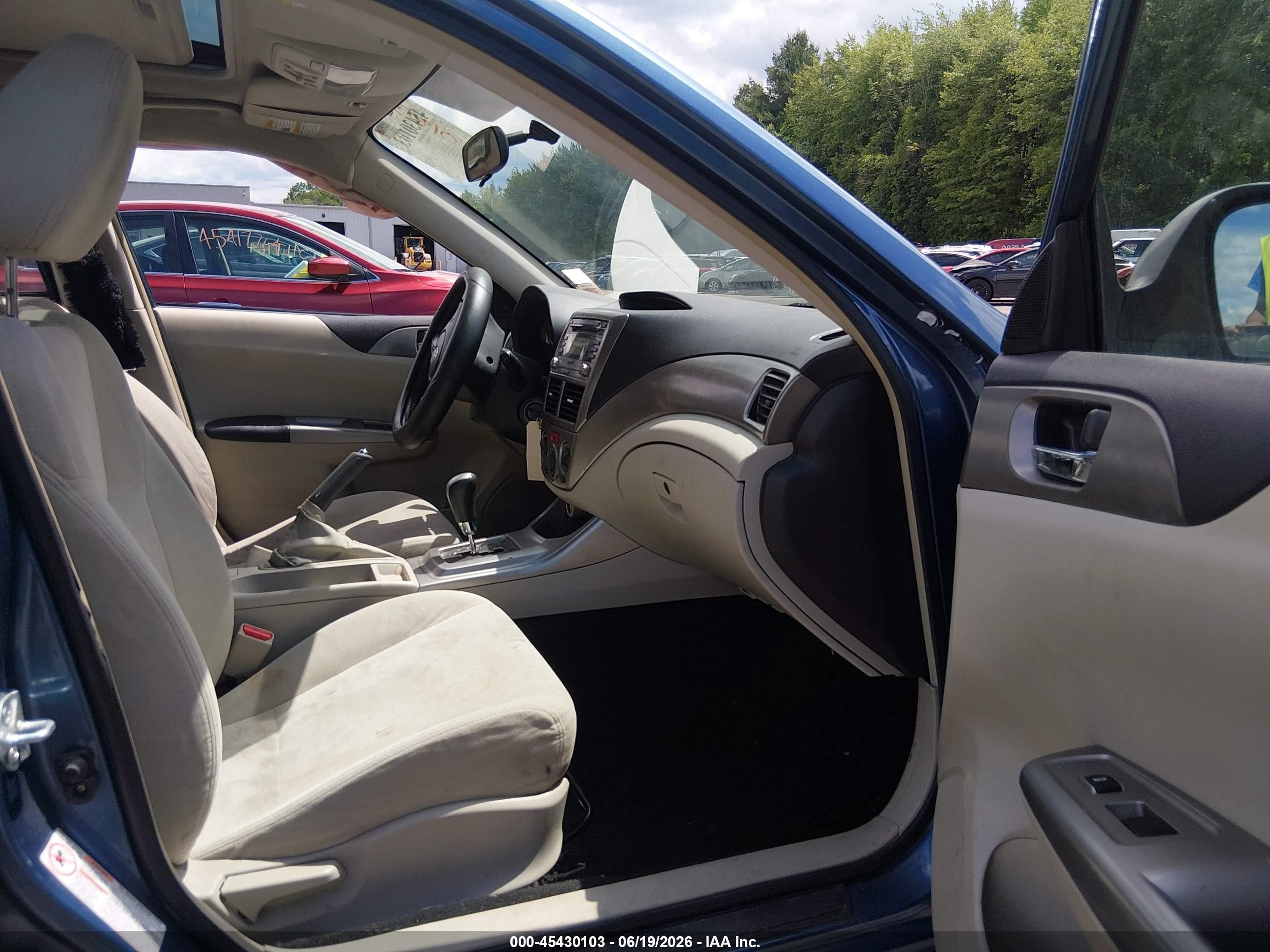 2009 Subaru Impreza 2.5i Blue vin: JF1GE60699H506986