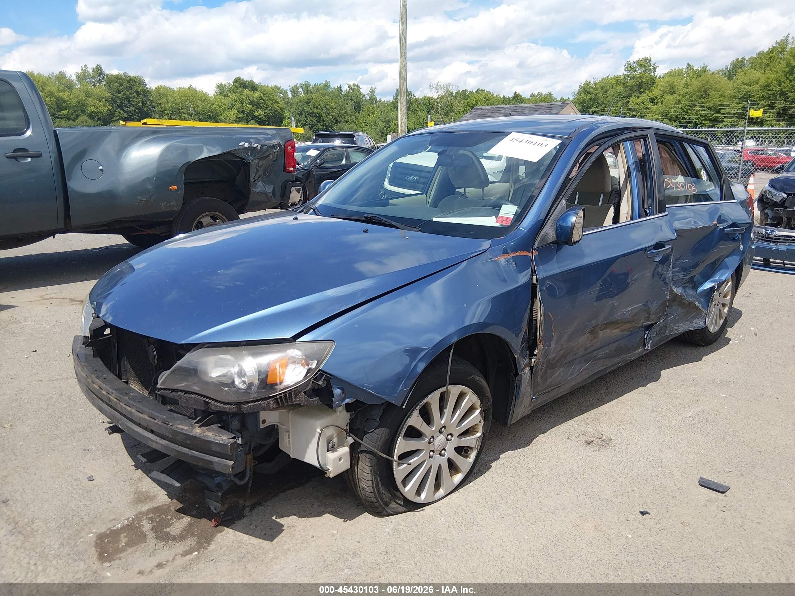 2009 Subaru Impreza 2.5i Blue vin: JF1GE60699H506986