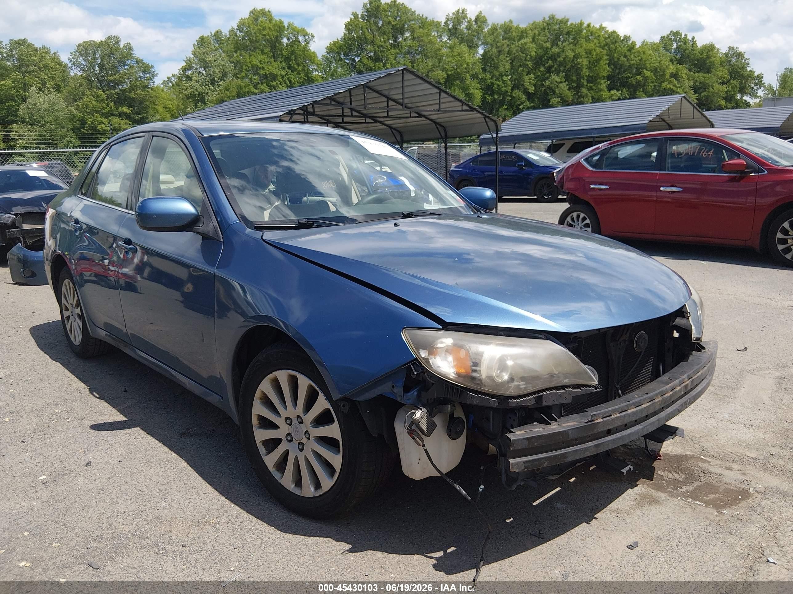 2009 Subaru Impreza 2.5i Blue vin: JF1GE60699H506986
