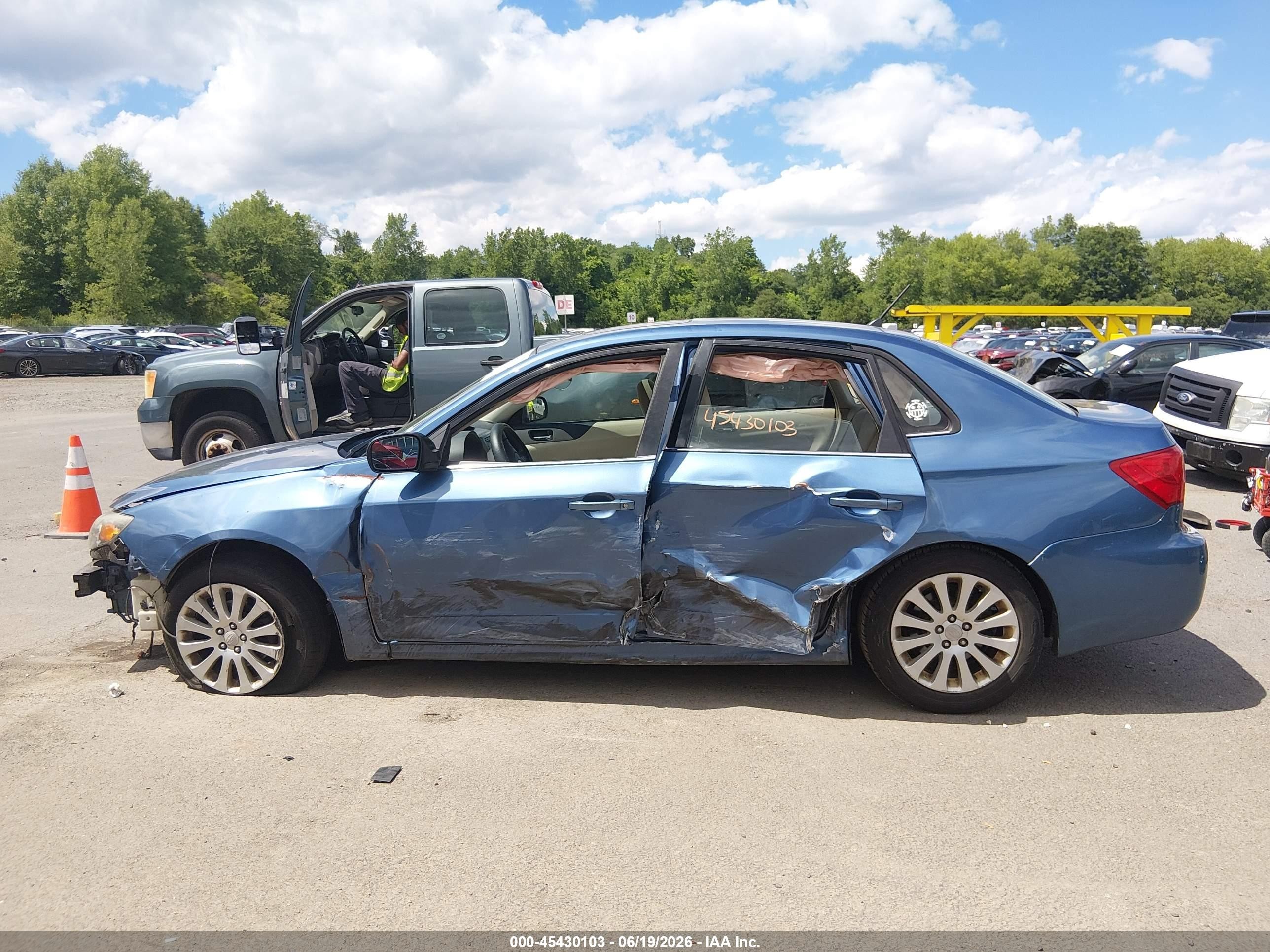 2009 Subaru Impreza 2.5i Blue vin: JF1GE60699H506986