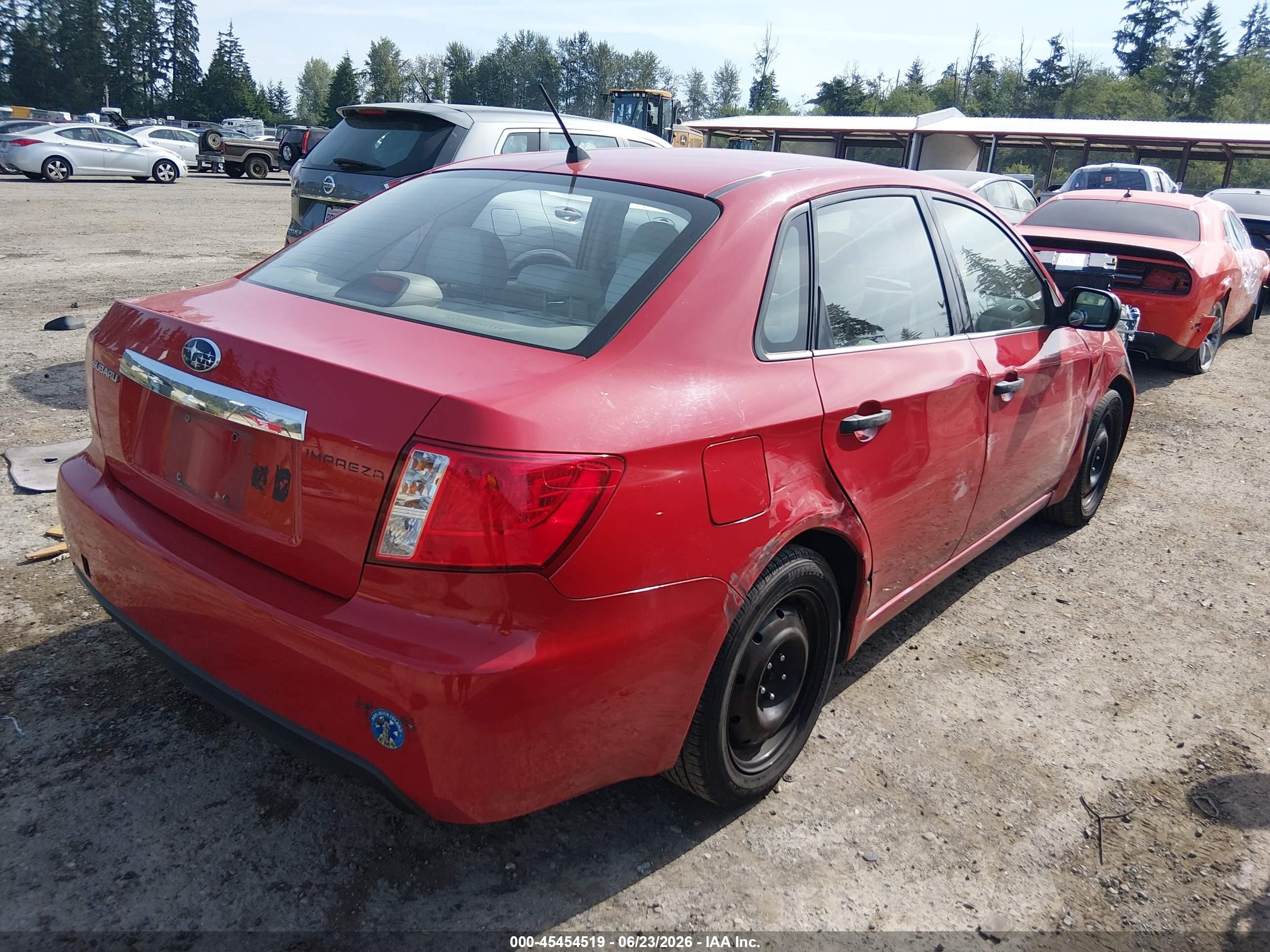 2008 Subaru Impreza  (natl) I Red vin: JF1GE61618G514132