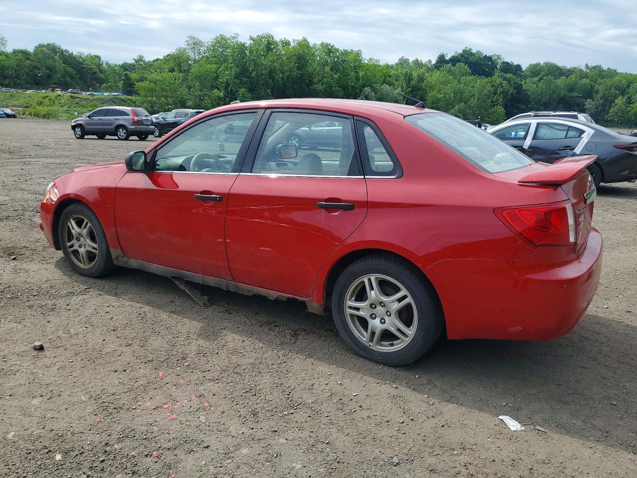 2008 Subaru Impreza 2.5i Red vin: JF1GE61628G513958
