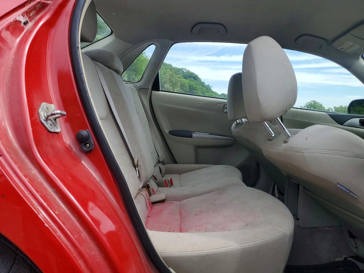 2008 Subaru Impreza 2.5i Red vin: JF1GE61628G513958