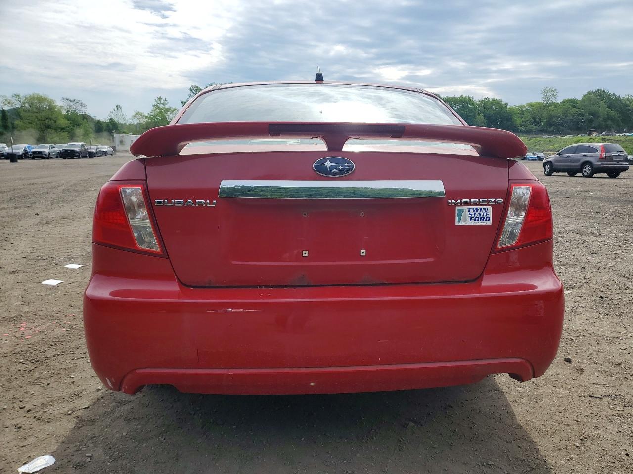 2008 Subaru Impreza 2.5i Red vin: JF1GE61628G513958