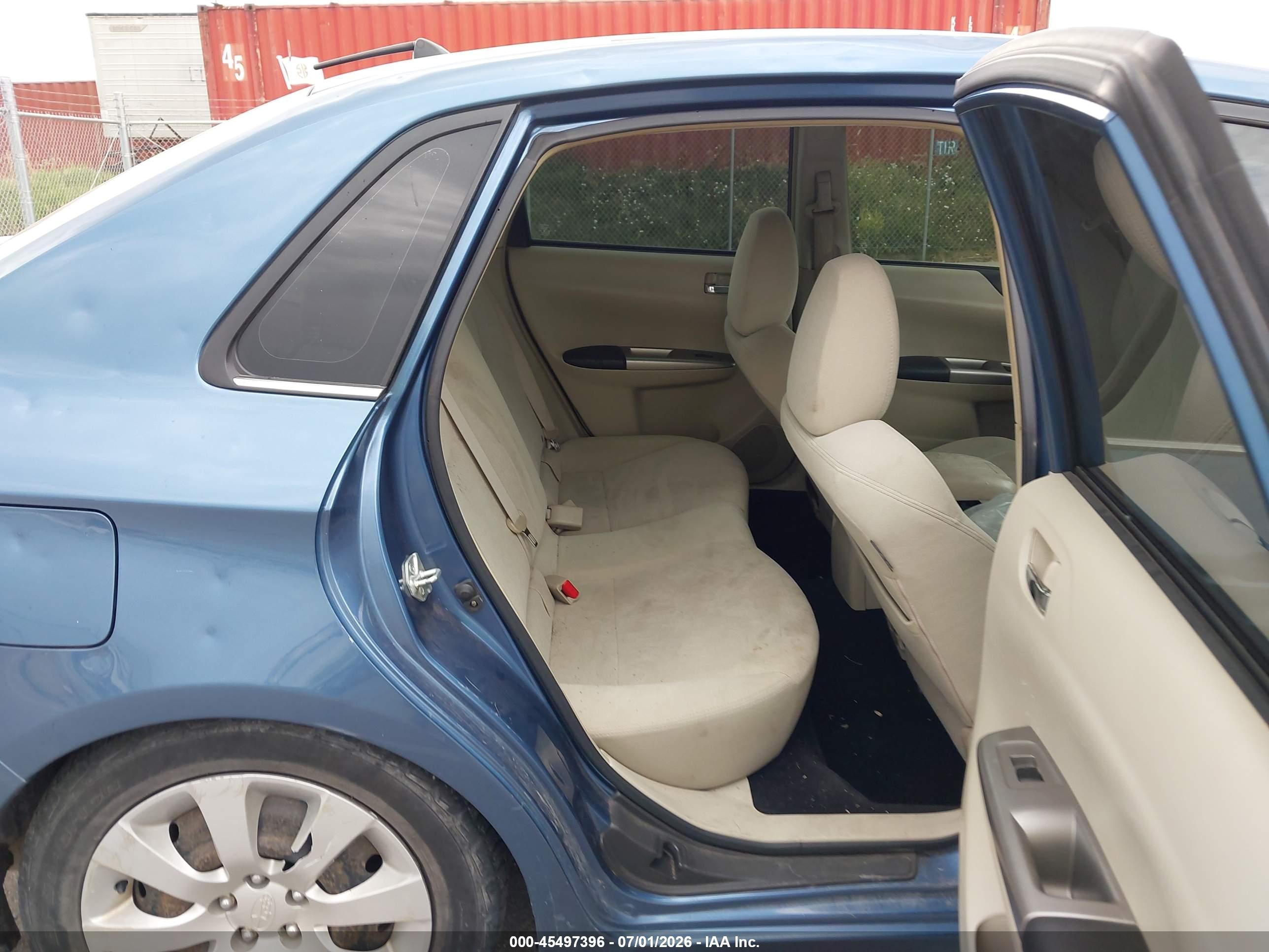 2009 Subaru Impreza 2.5i Blue vin: JF1GE61629H505063
