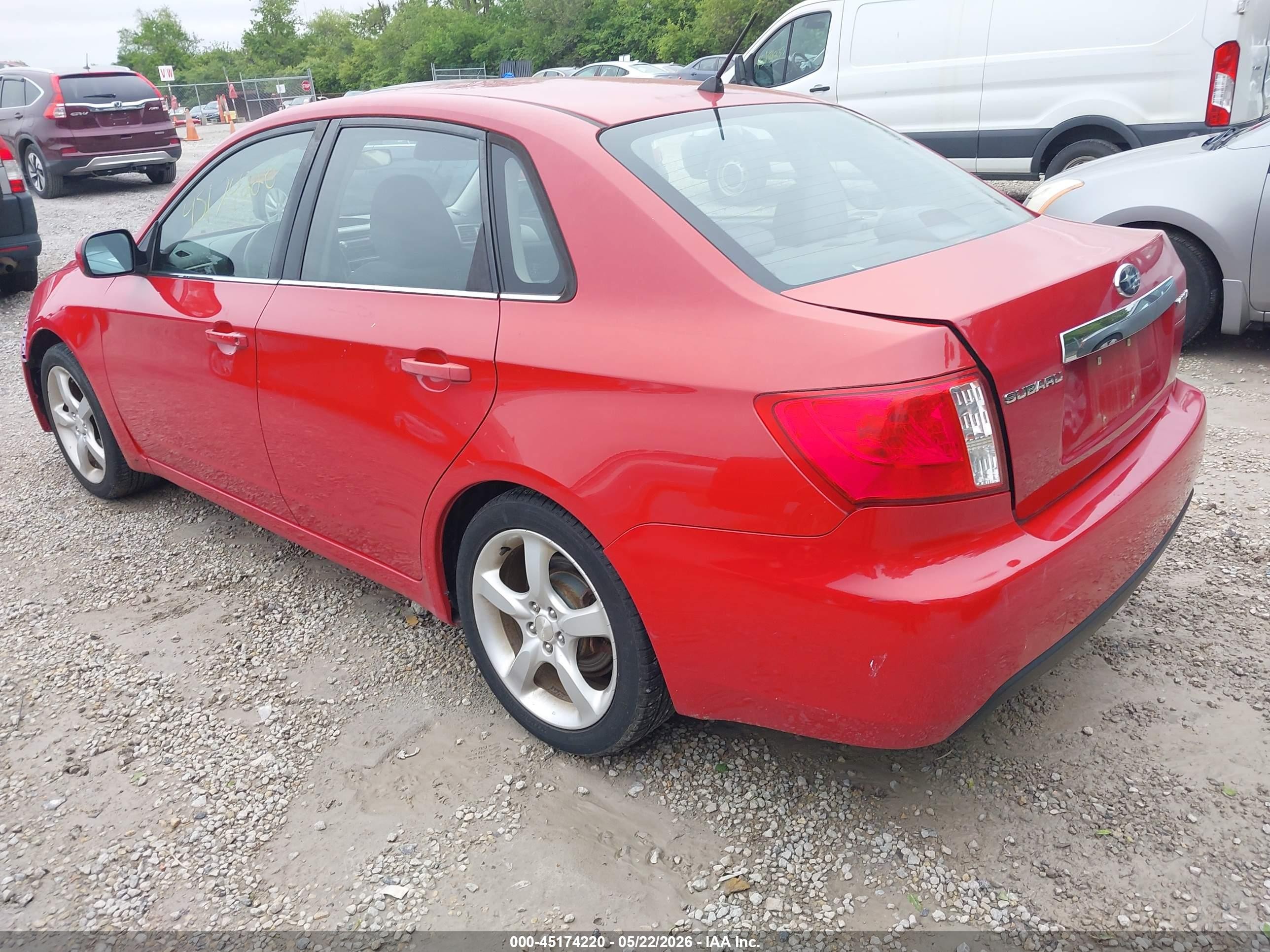 2009 Subaru Impreza 2.5i Red vin: JF1GE61639H500213