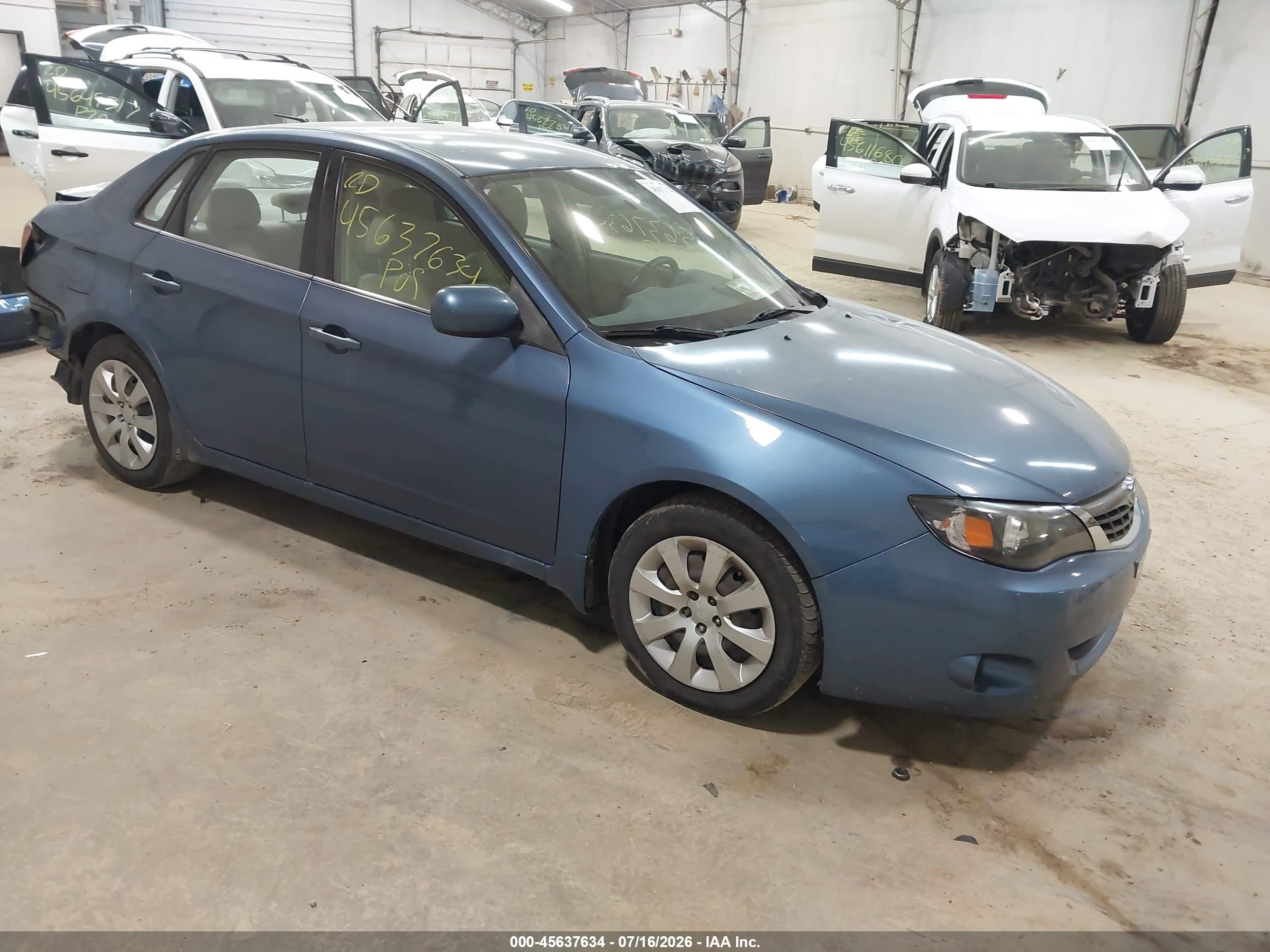 2009 Subaru Impreza 2.5i Синий vin: JF1GE61649H510376