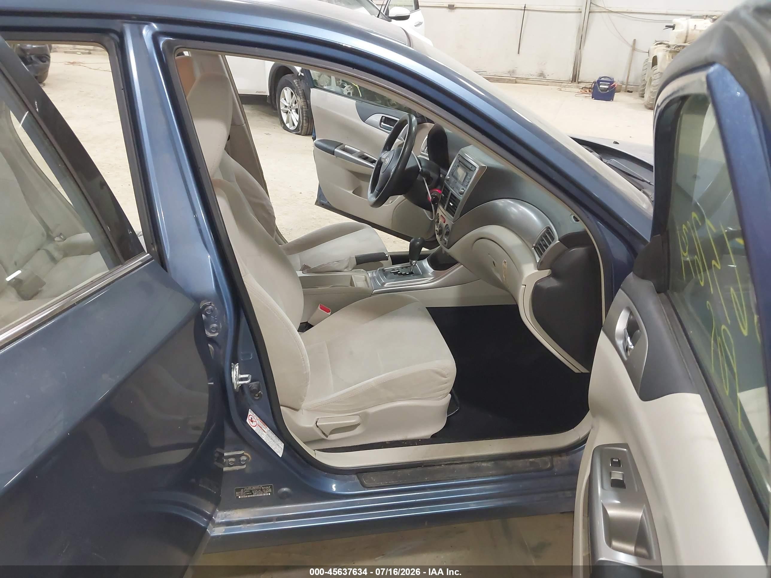 2009 Subaru Impreza 2.5i Синий vin: JF1GE61649H510376