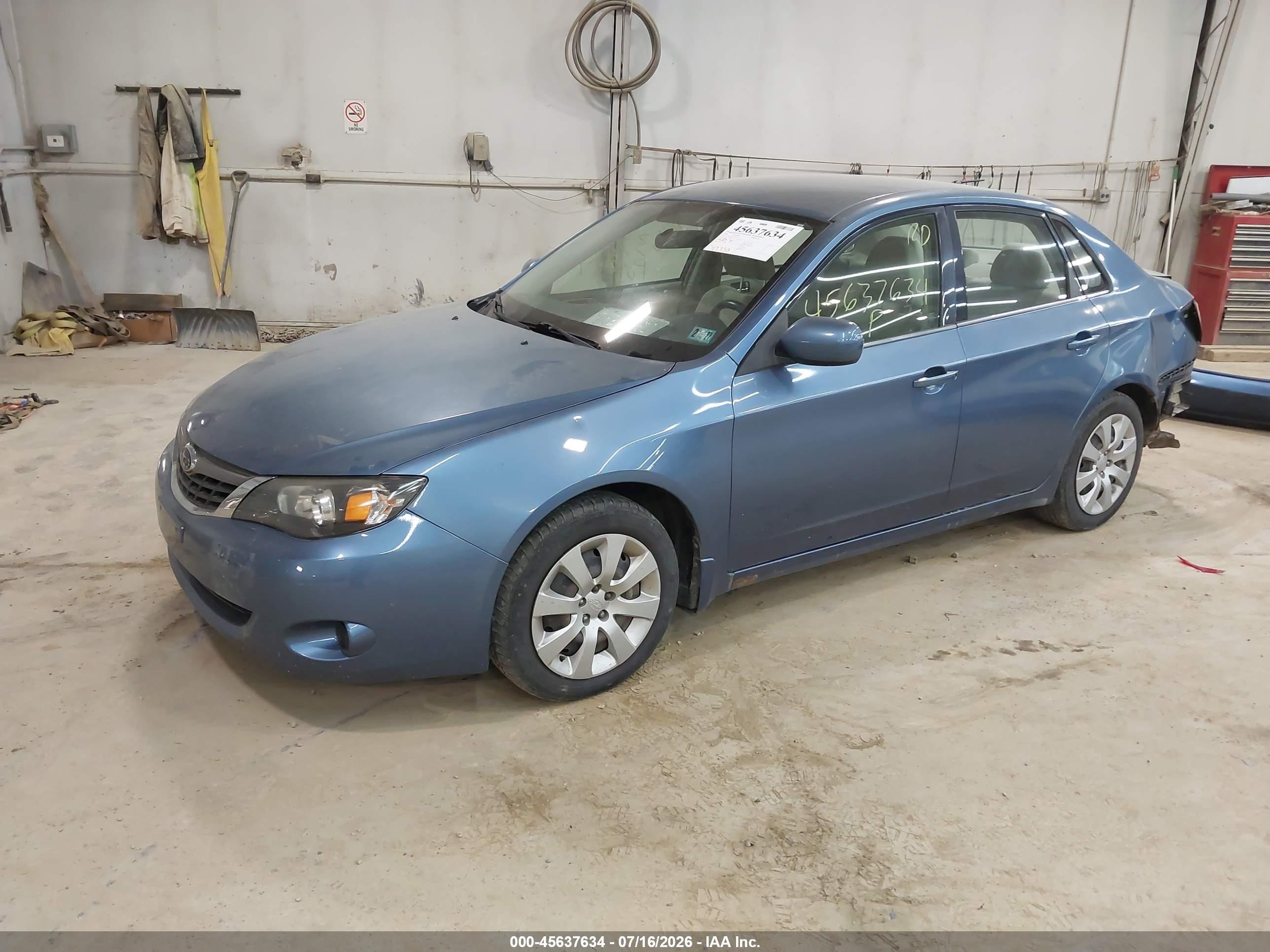 2009 Subaru Impreza 2.5i Синий vin: JF1GE61649H510376